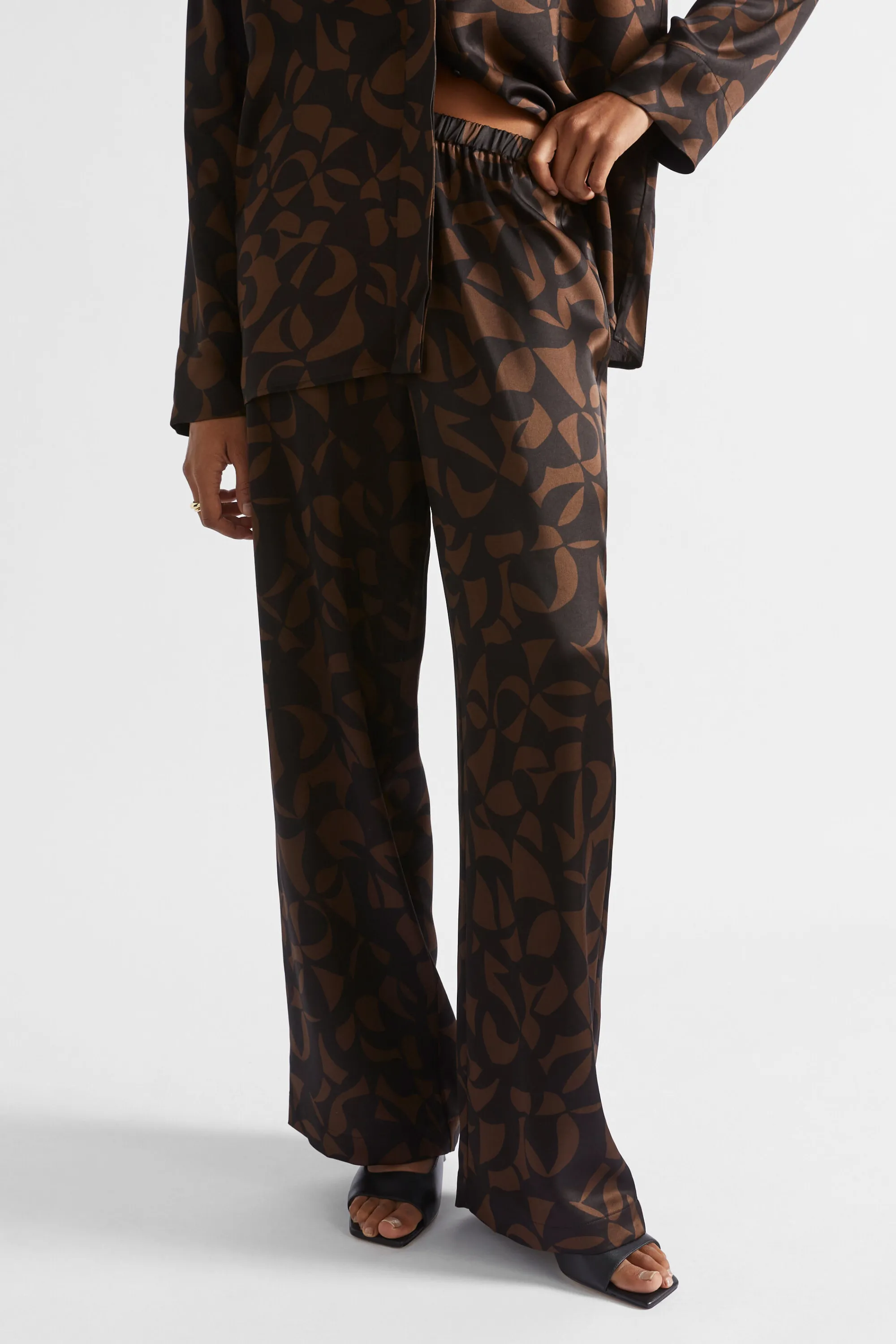 Woman Seed Heritage Pants-Abstract Wide Leg Pant