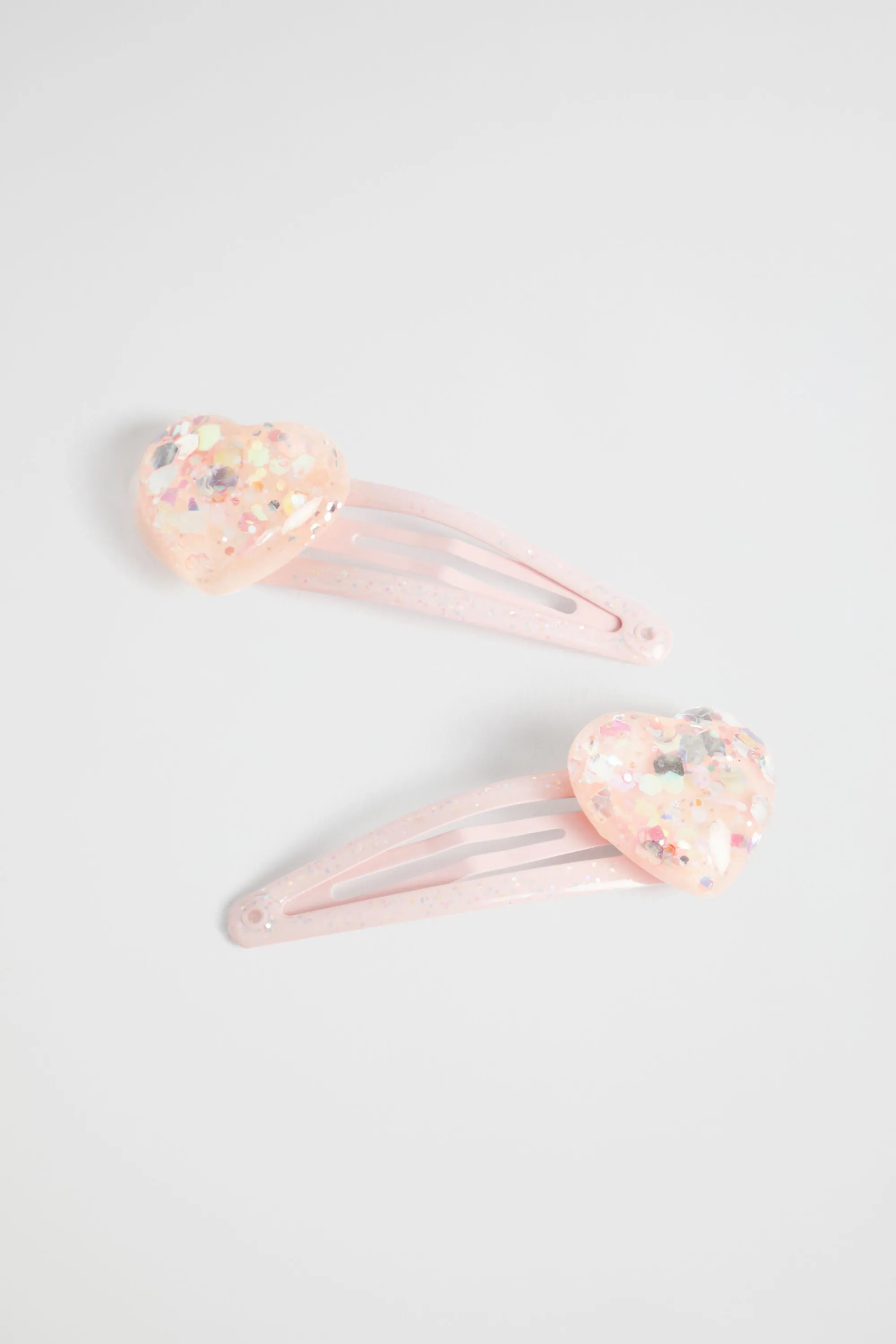 Girl Seed Heritage Hair Accessories-Acrylic Glitter Heart Snaps