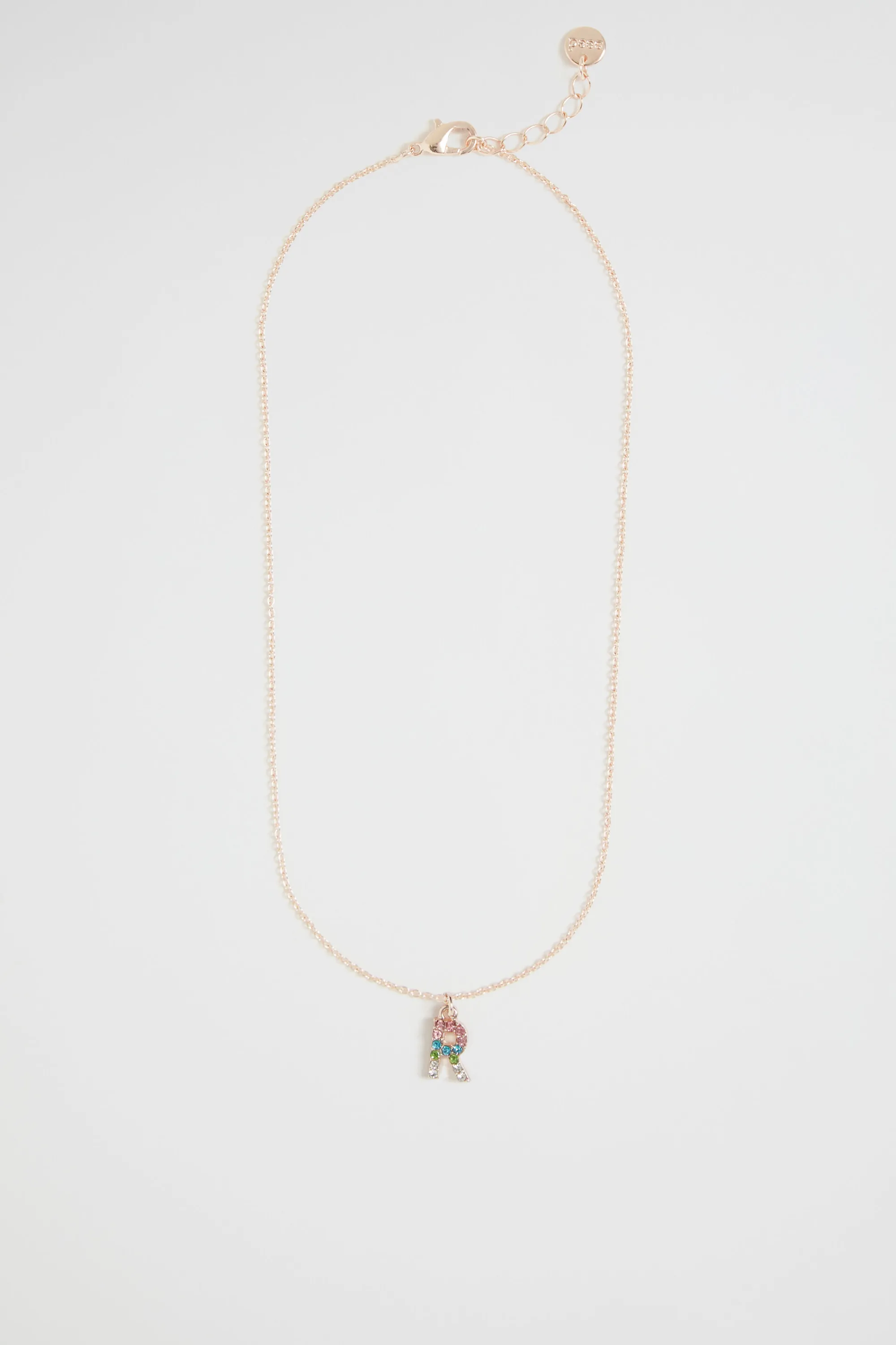 Girl Seed Heritage Jewellery-Ainbow Diamante Initial Necklace