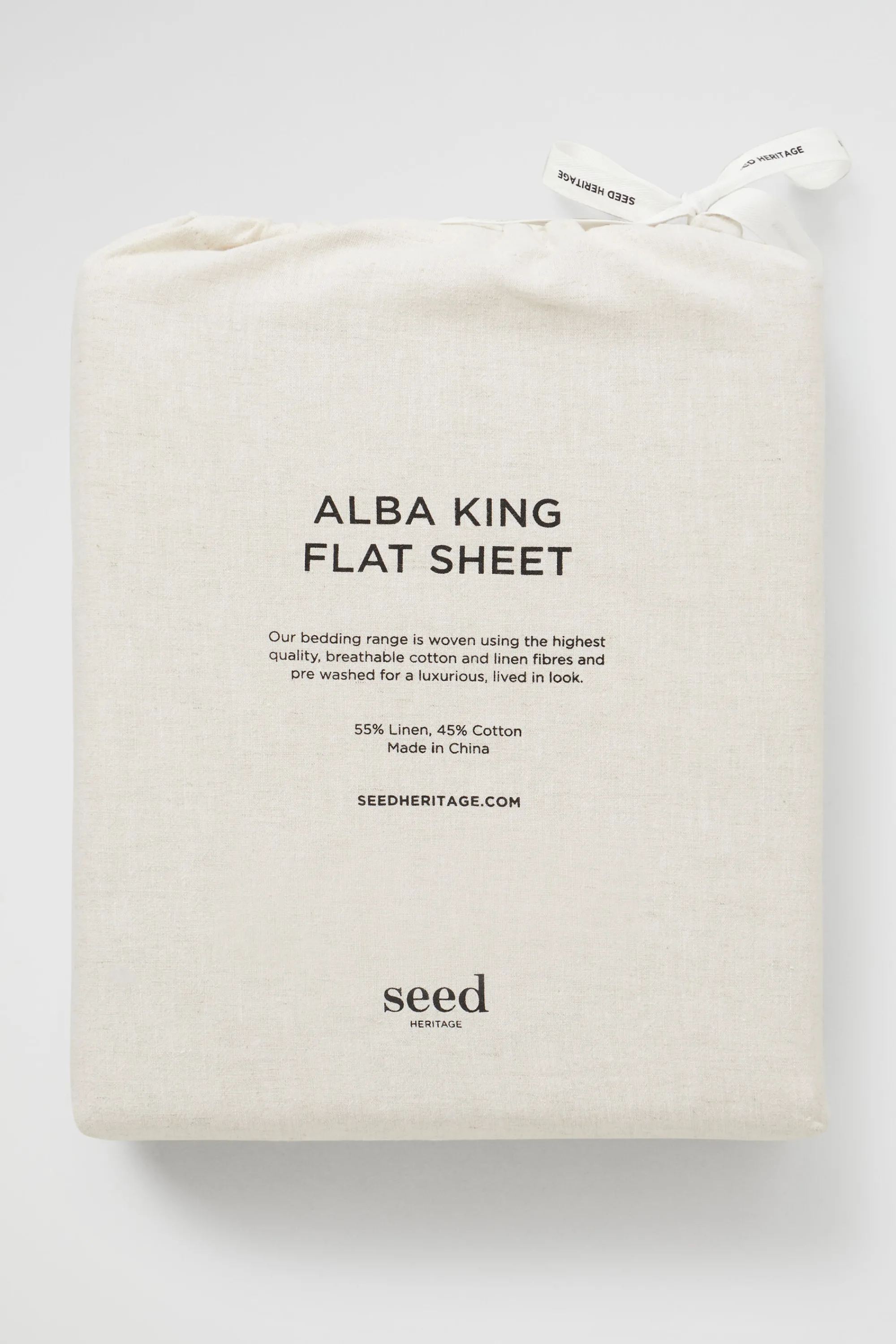 Seed Heritage Bedroom-Alba King Flat Sheet