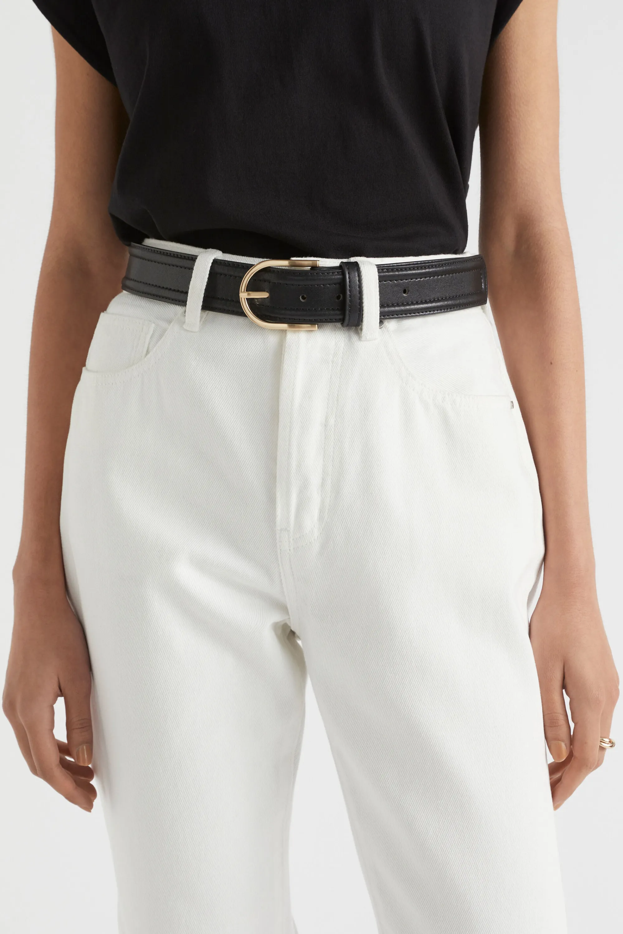 Woman Seed Heritage Belts-Andrea Leather Hip Belt