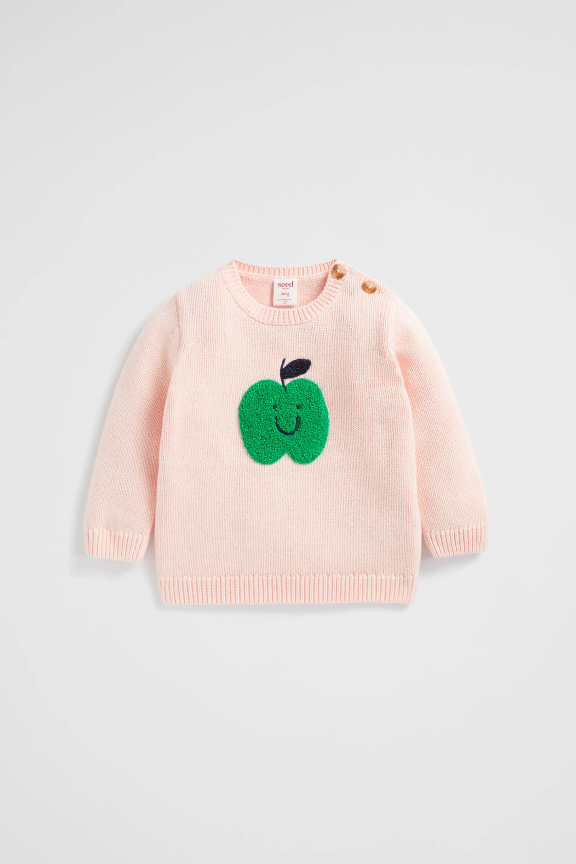 Baby Girl Seed Heritage Knitwear & Sweaters-Apple Face Knit