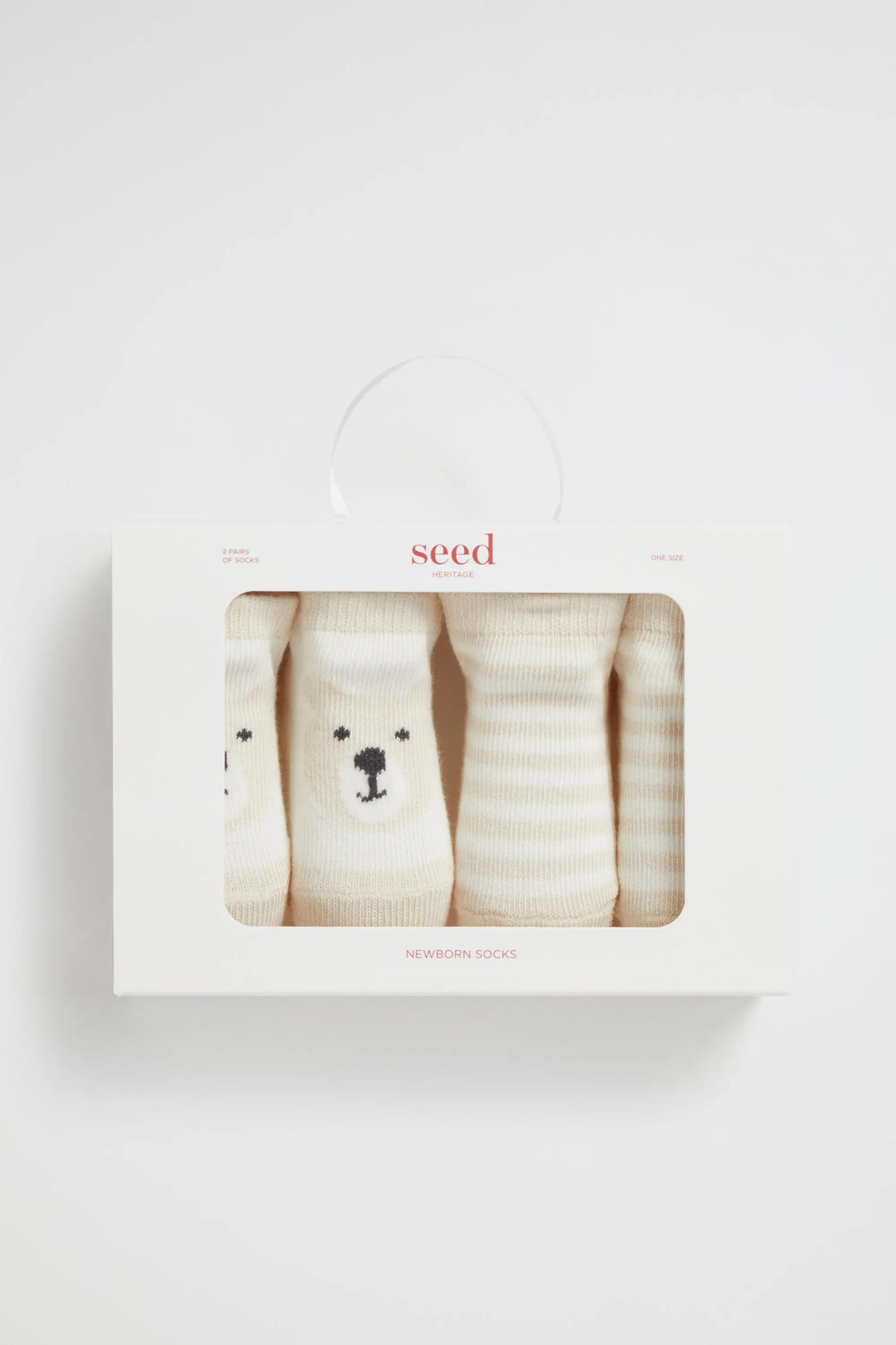 Newborn Seed Heritage Socks-Bear Sock 2 Pack