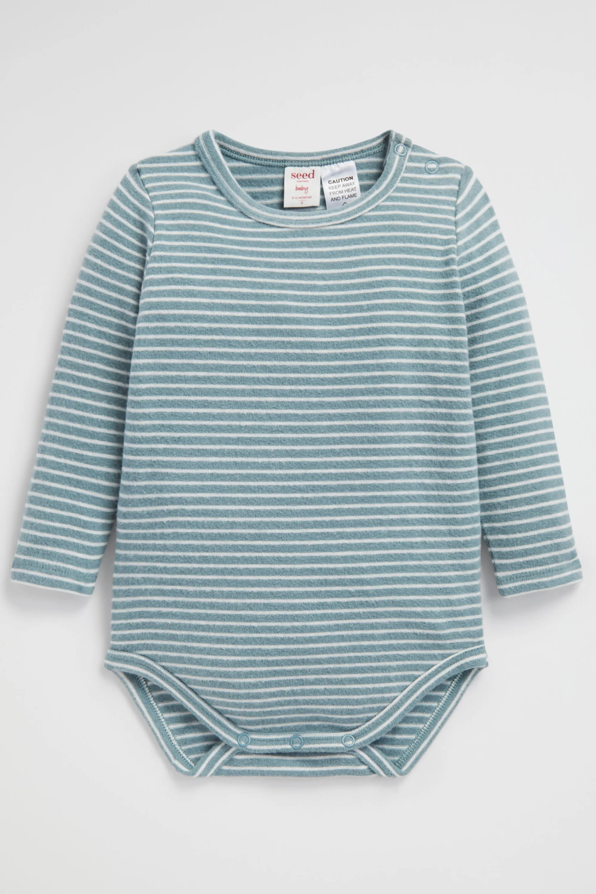 Newborn Seed Heritage Bodysuits & Onesies-Brushed Stripe Bodysuit