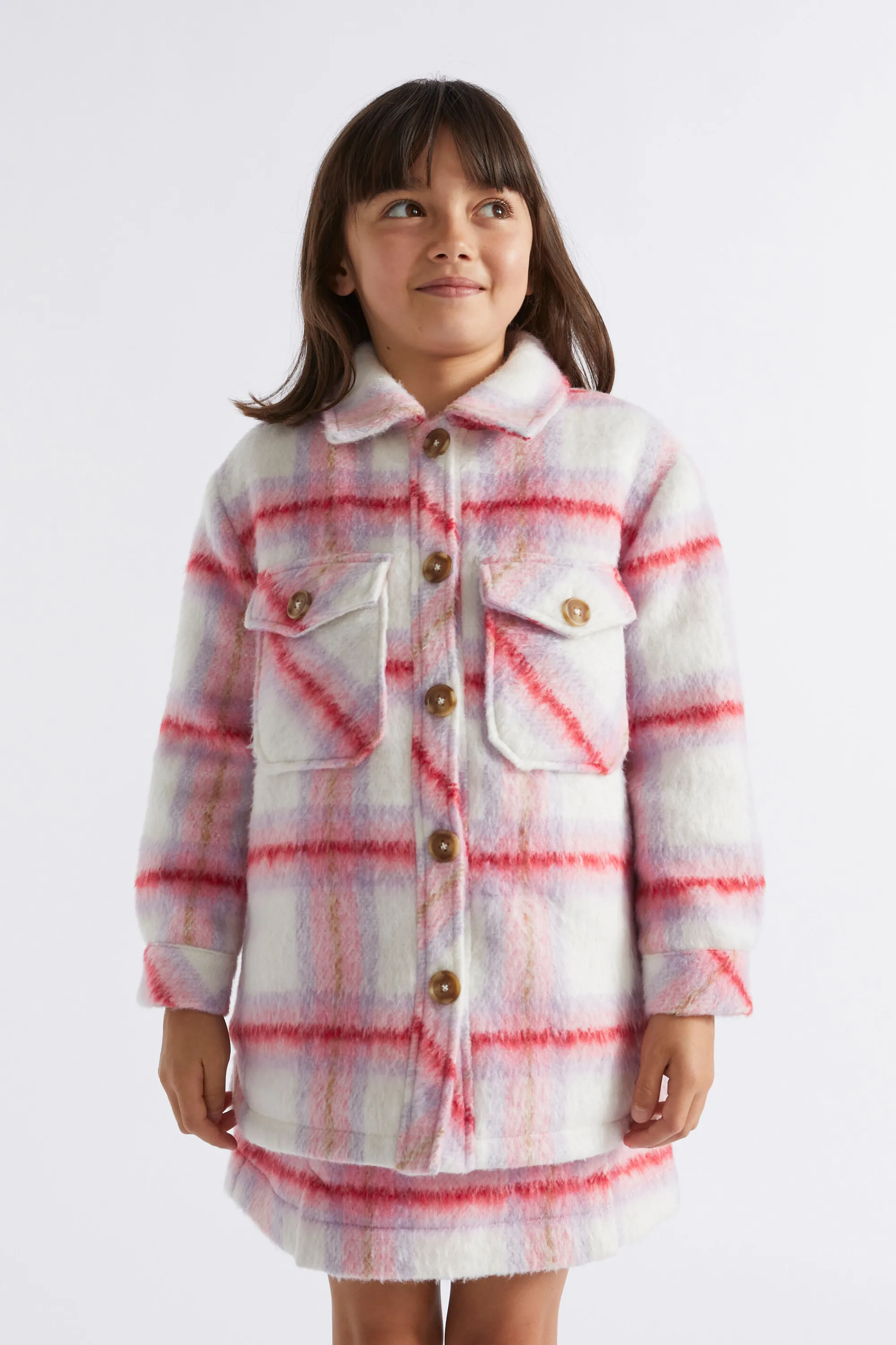 Girl Seed Heritage Jackets & Vests-Brushed Wool Shacket