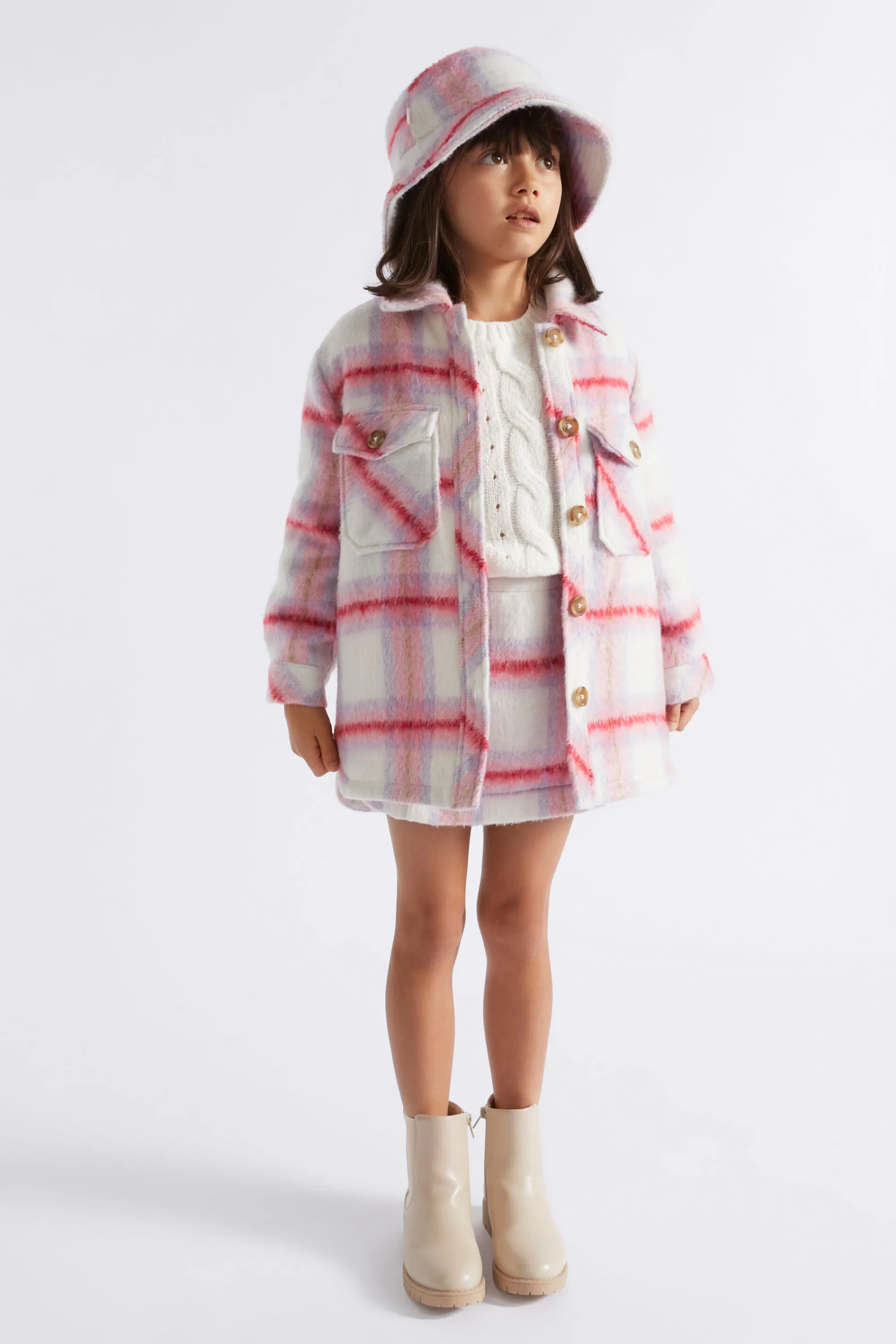 Girl Seed Heritage Jackets & Vests-Brushed Wool Shacket