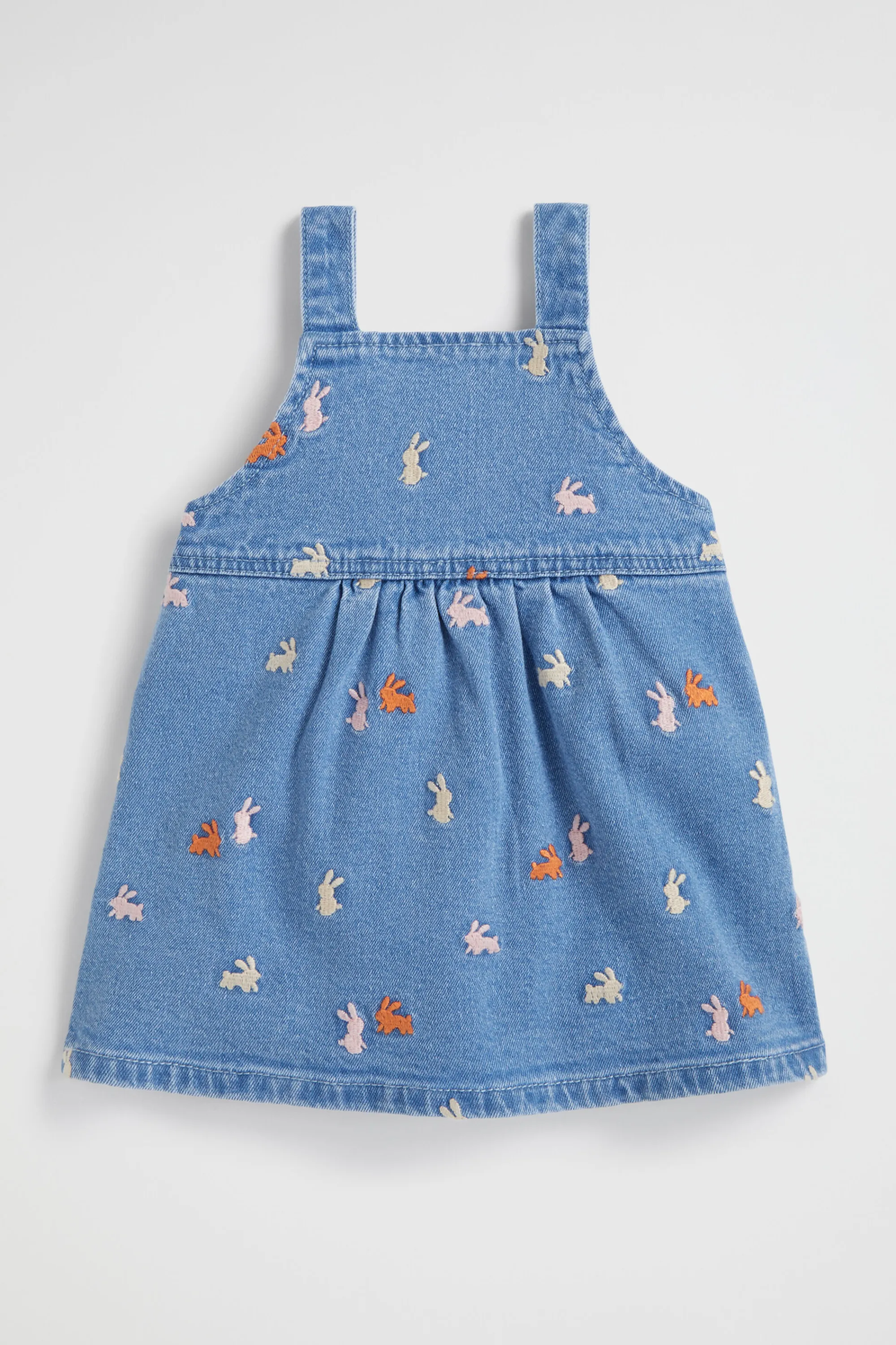 Baby Girl Seed Heritage Denim & Jeans-Bunny Denim Pinafore