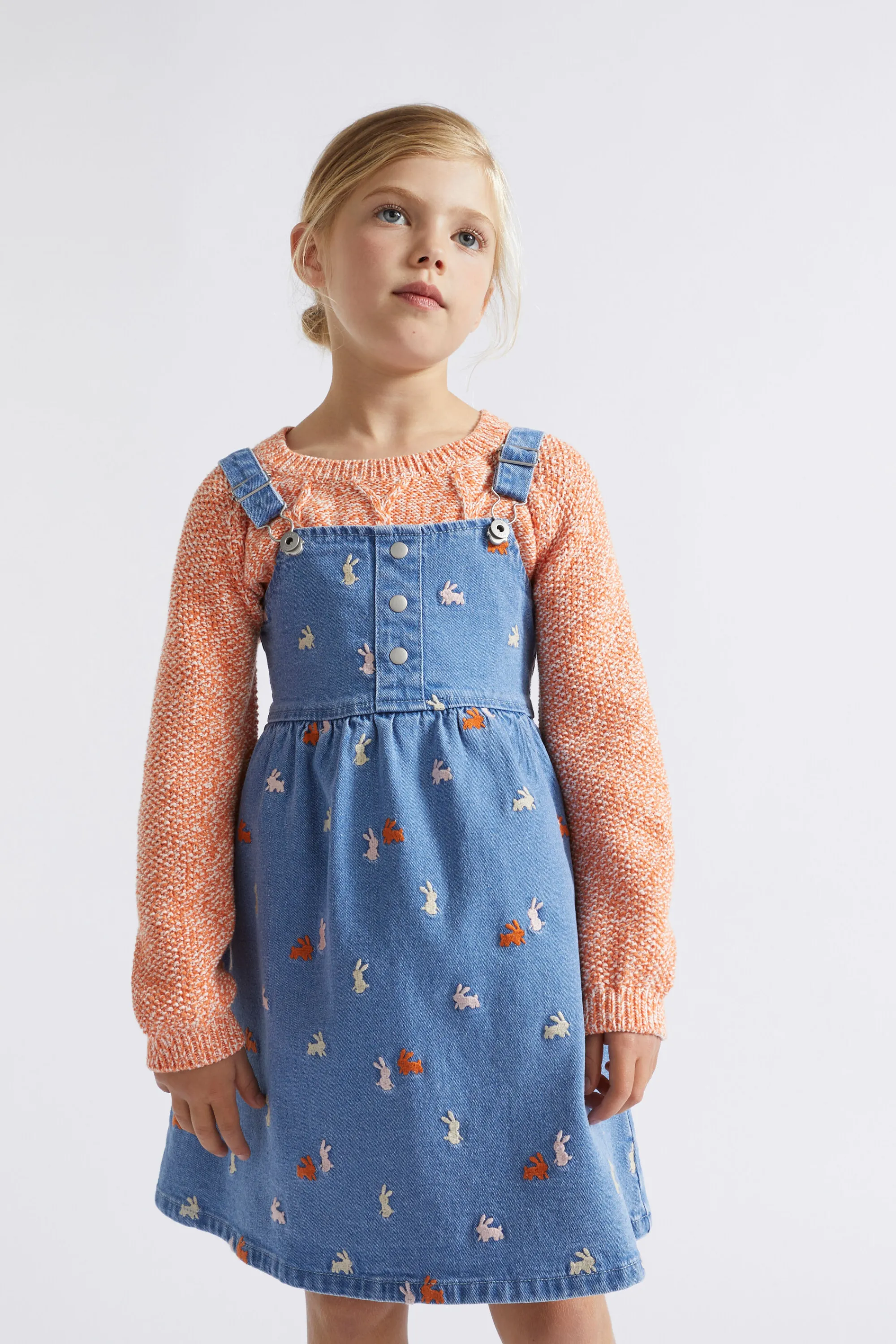 Girl Seed Heritage Denim & Jeans-Bunny Denim Pinafore