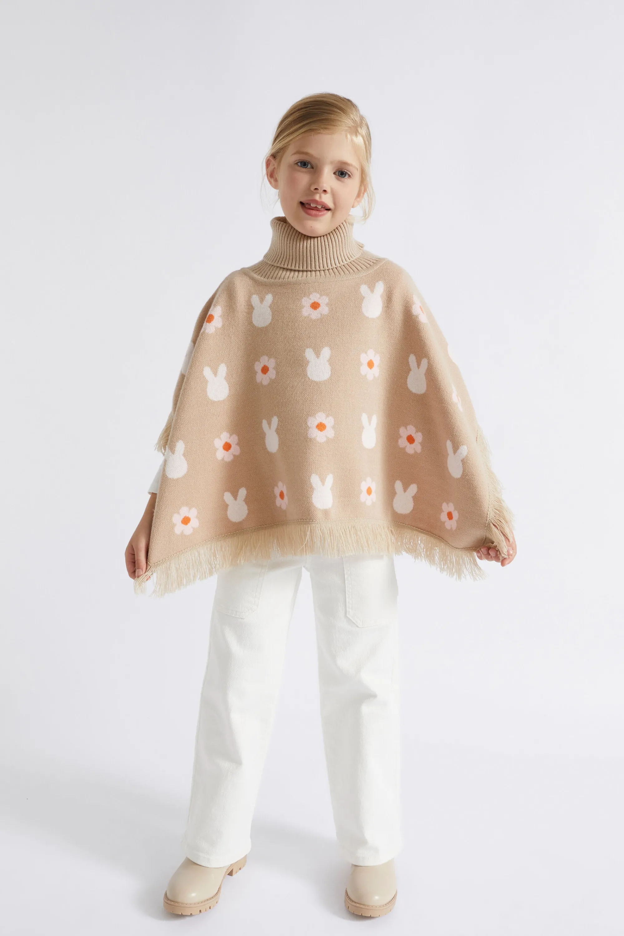 Girl Seed Heritage Ponchos & Capes-Bunny Poncho