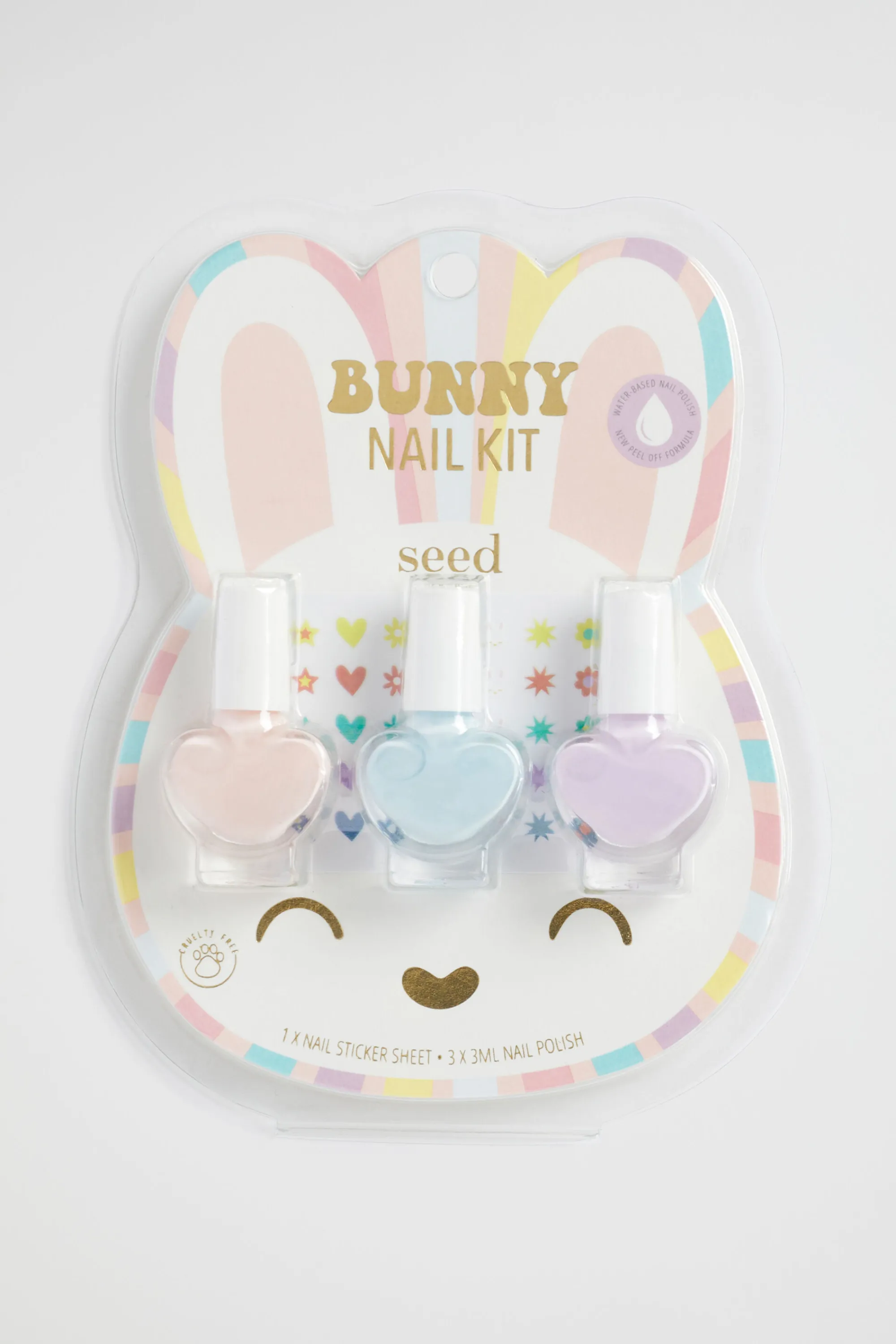 Girl Seed Heritage Beauty & Lips & Nails-Bunny Rainbow 3 Pack Nail Polish