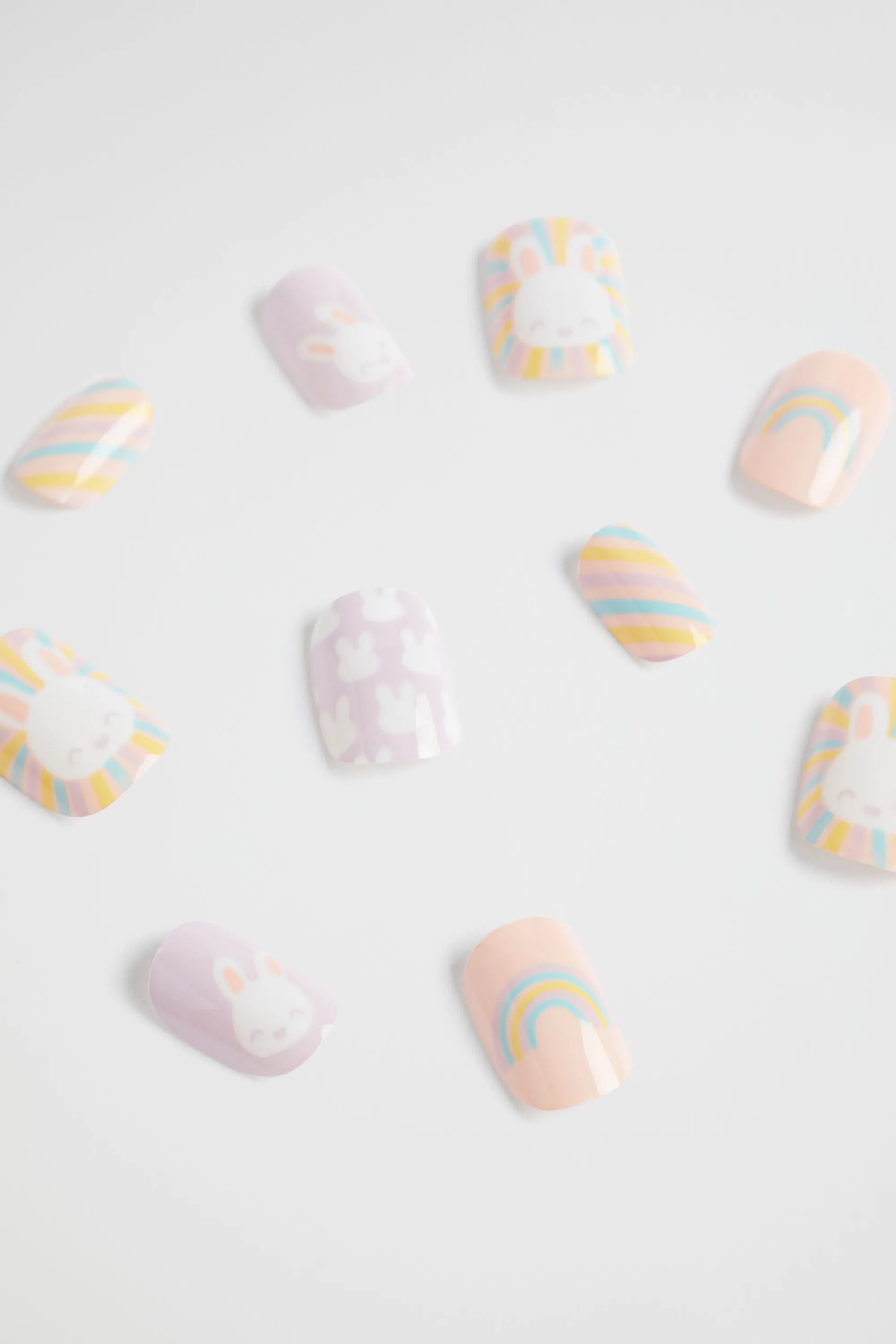 Girl Seed Heritage Beauty & Lips & Nails-Bunny Rainbow Press On Nails