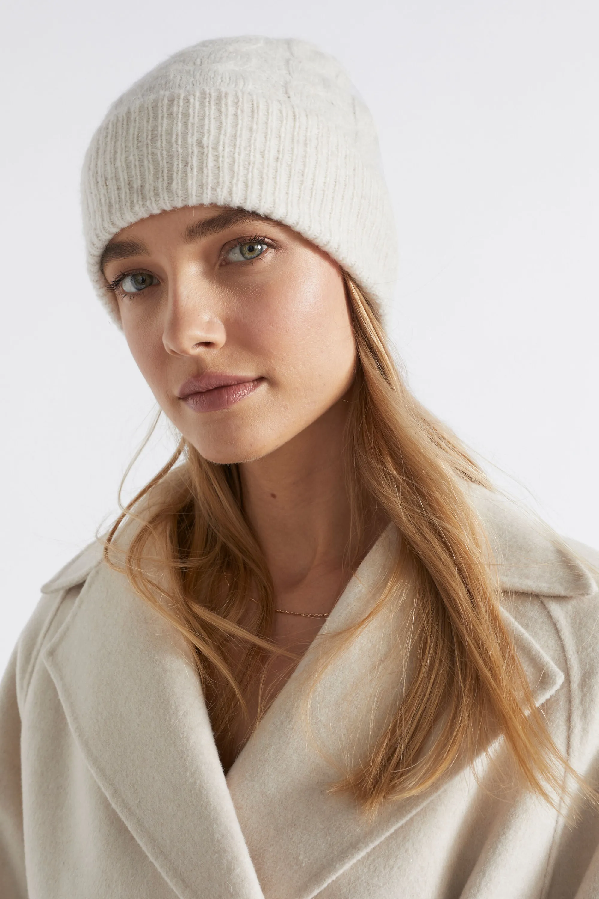 Woman Seed Heritage Hats & Gloves-Cable Knit Beanie