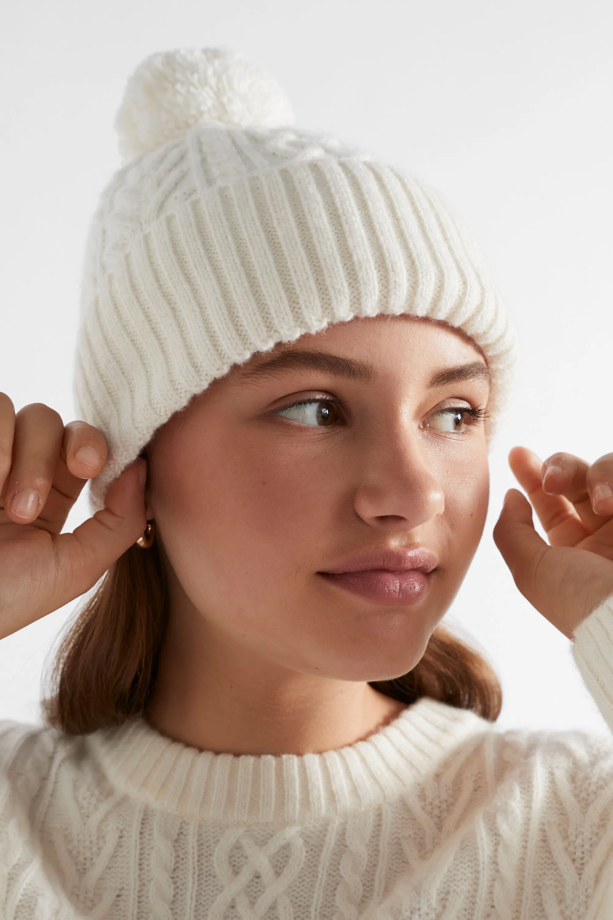 Teen Girl Seed Heritage Hats, Beanies & Caps-Cable Knit Beanie