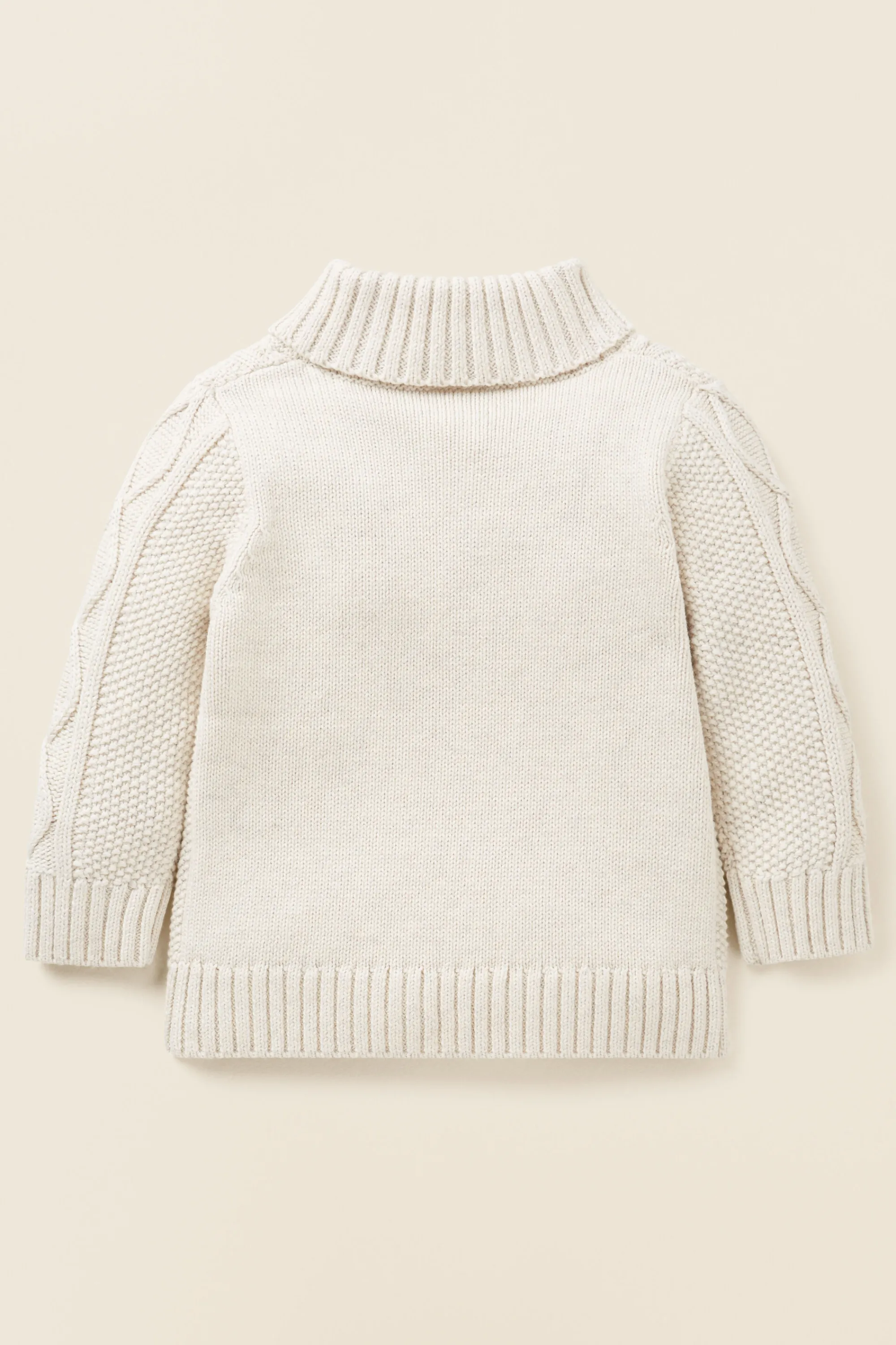 Baby Boy Seed Heritage T-Shirts & Tops-Cable Shawl Knit