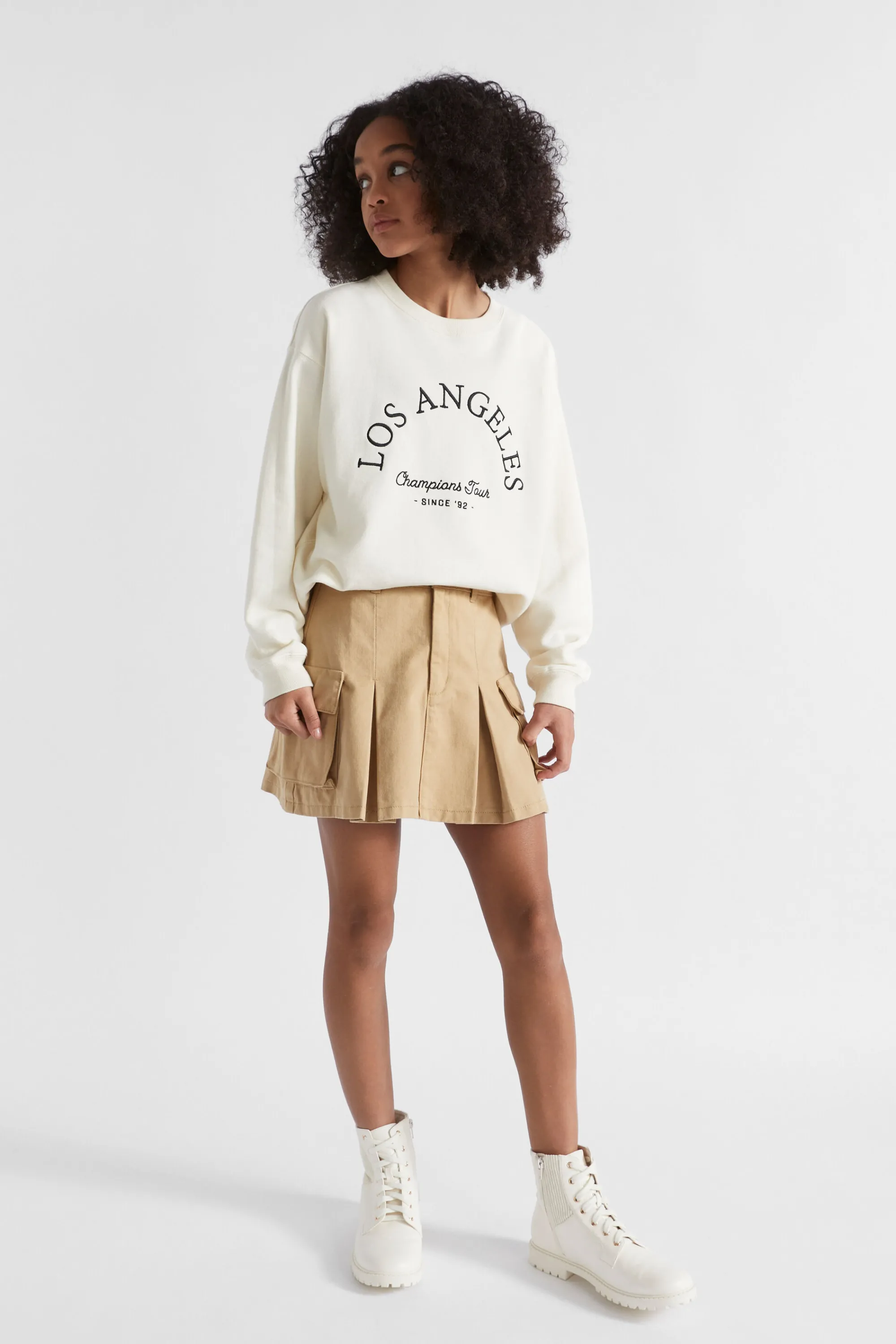 Teen Girl Seed Heritage Skirts-Cargo Pleat Skirt