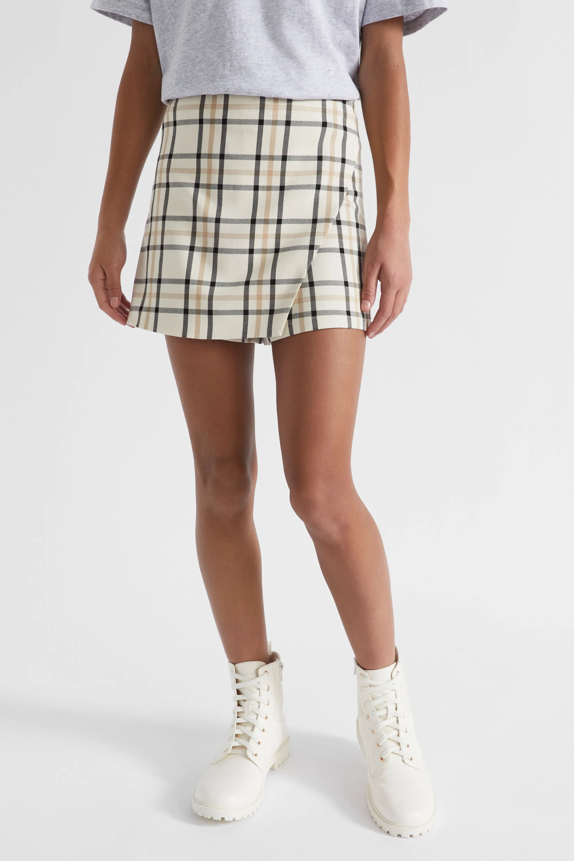 Teen Girl Seed Heritage Skirts-Check Skort