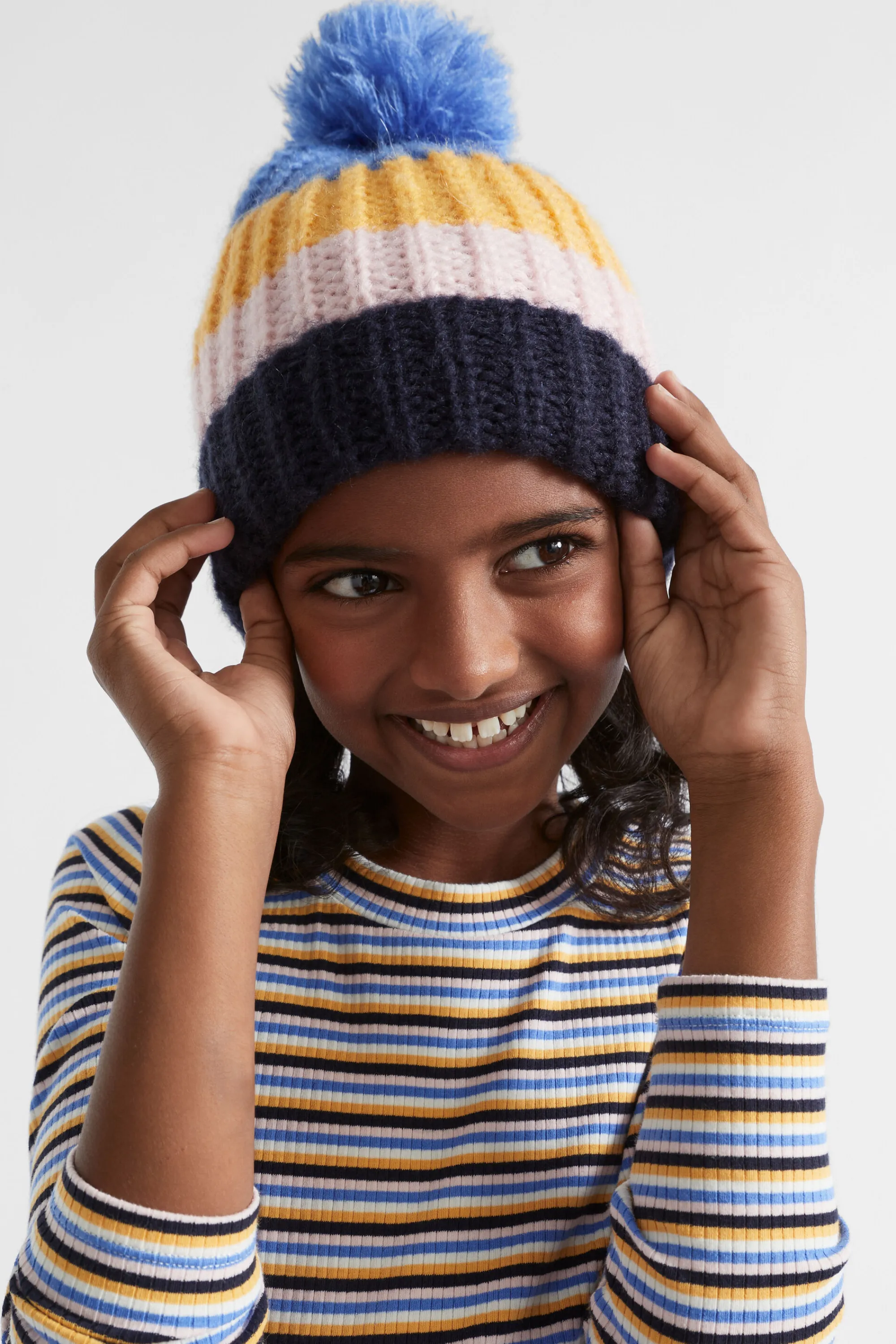 Girl Seed Heritage Hats & Beanies & Caps-Colour Block Beanie