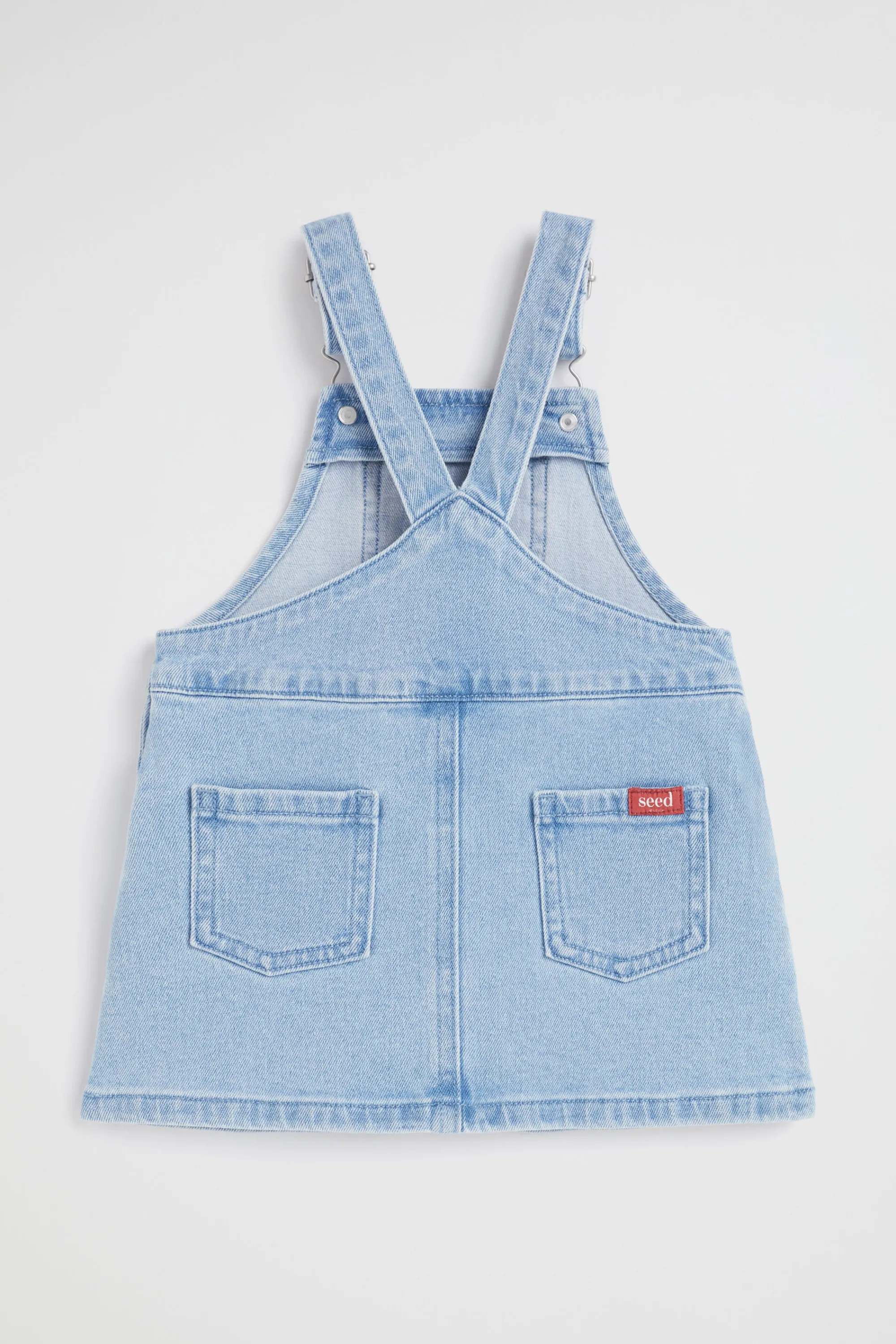 Baby Girl Seed Heritage Denim & Jeans-Core Logo Pinafore