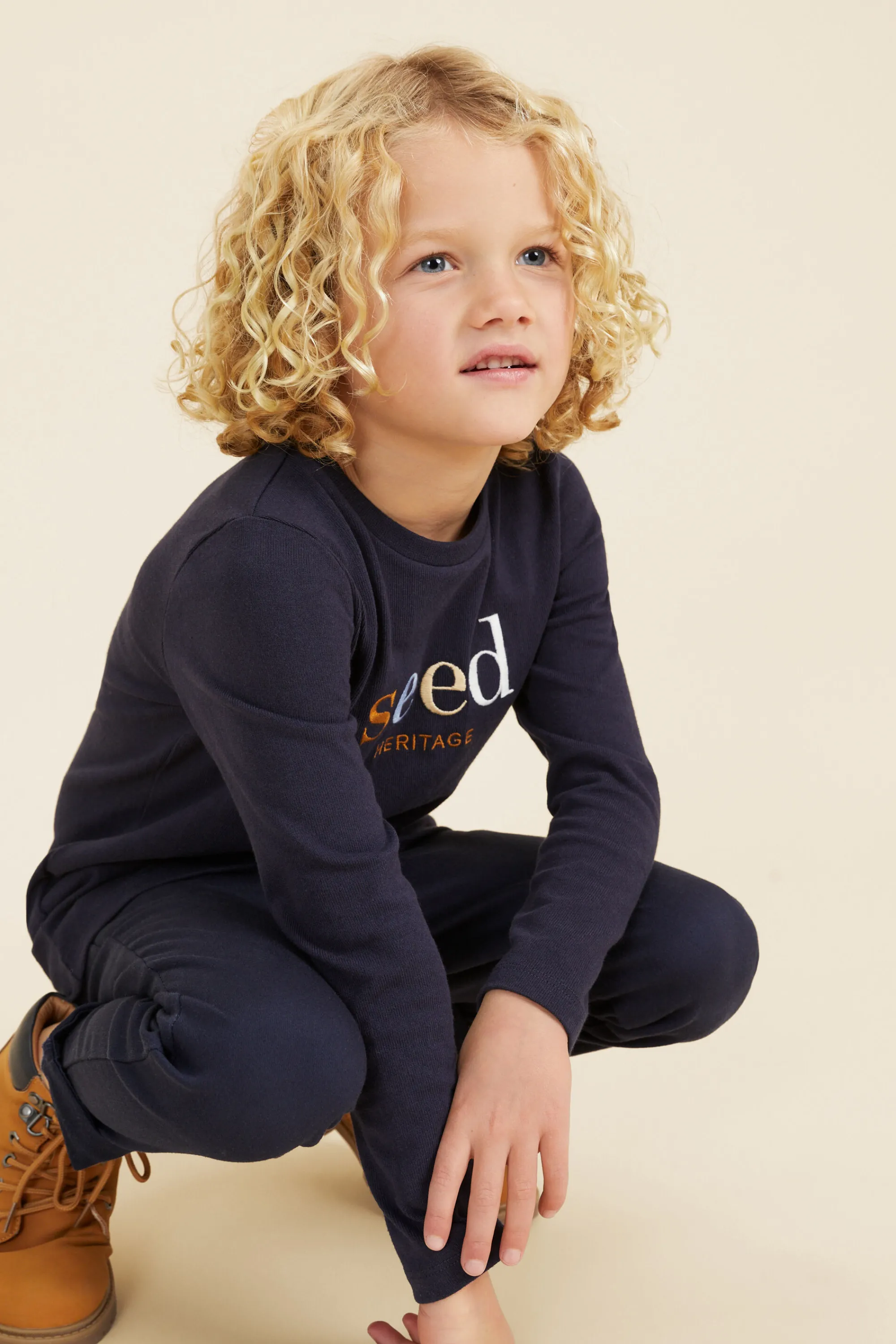 Boy Seed Heritage T-Shirts & Tops-Core Logo Rugby Tee