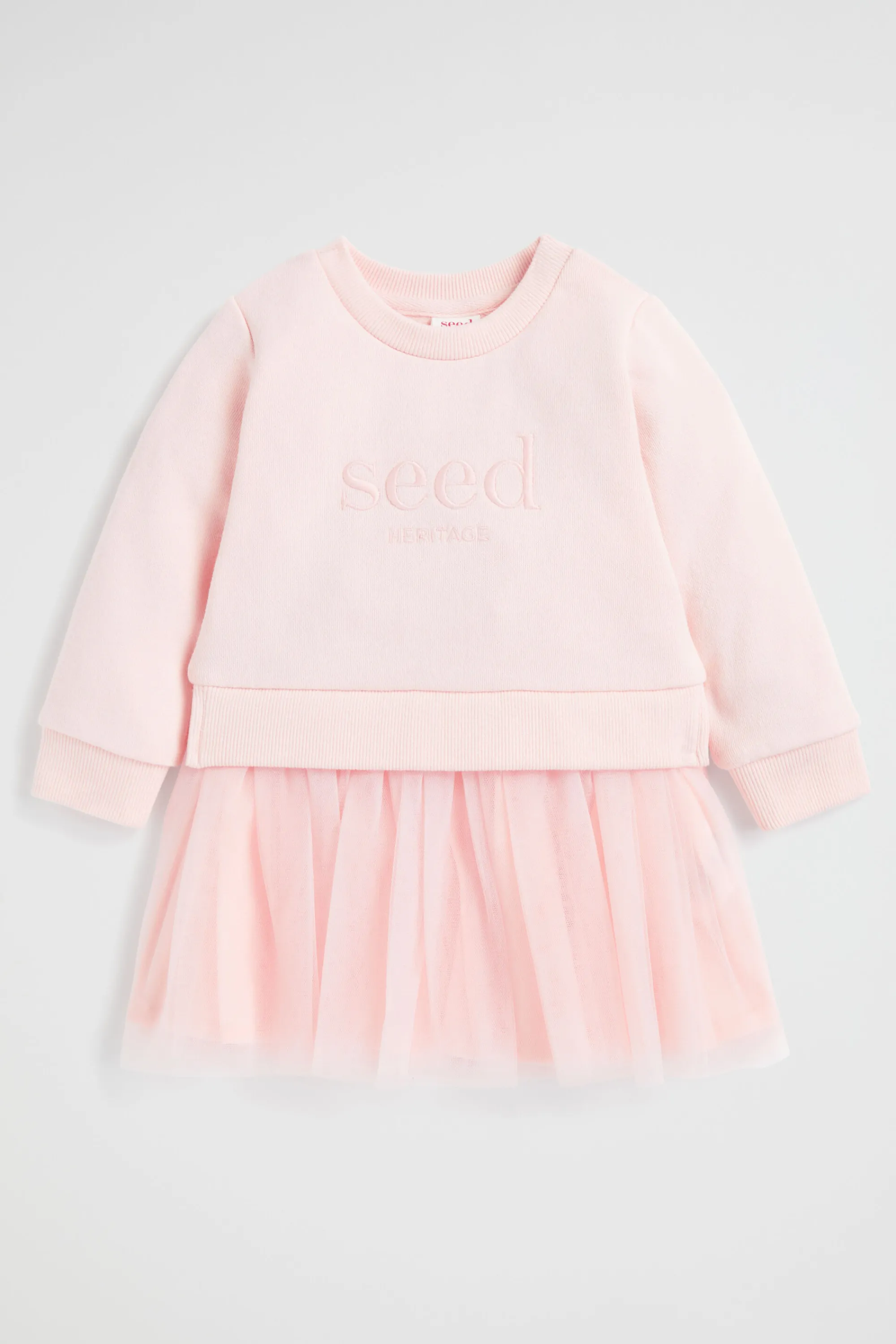 Baby Girl Seed Heritage Dresses-Core Logo Tutu Dress