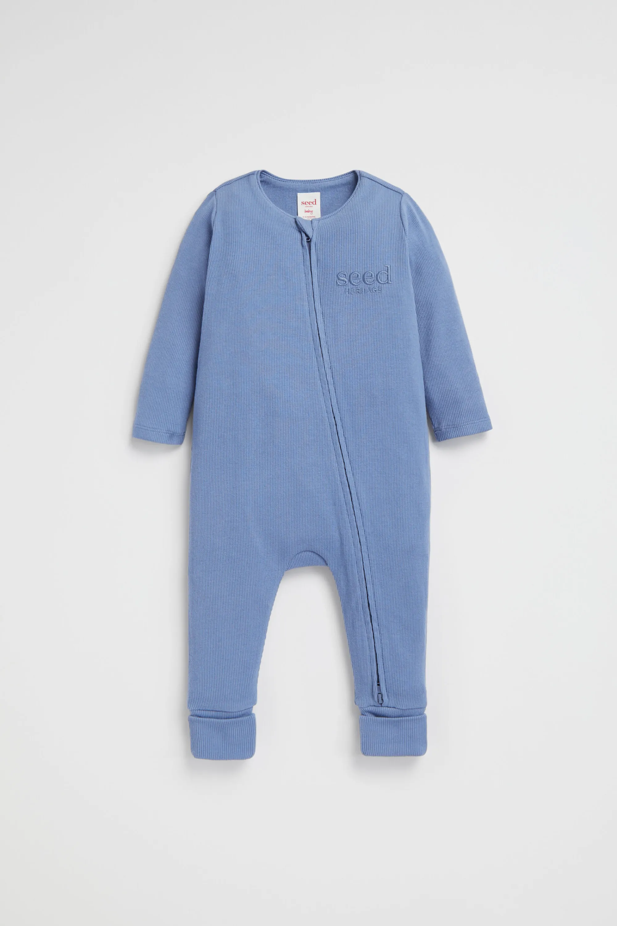 Newborn Seed Heritage Jumpsuits & Overalls-Core Logo Zipsuit