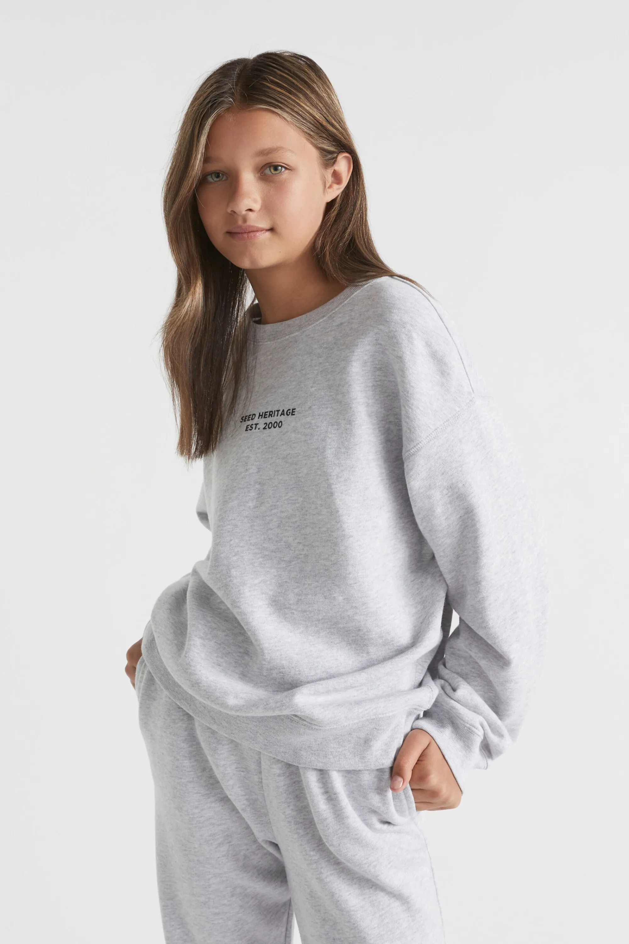 Teen Girl Seed Heritage Knitwear & Sweaters-Core Relaxed Sweat