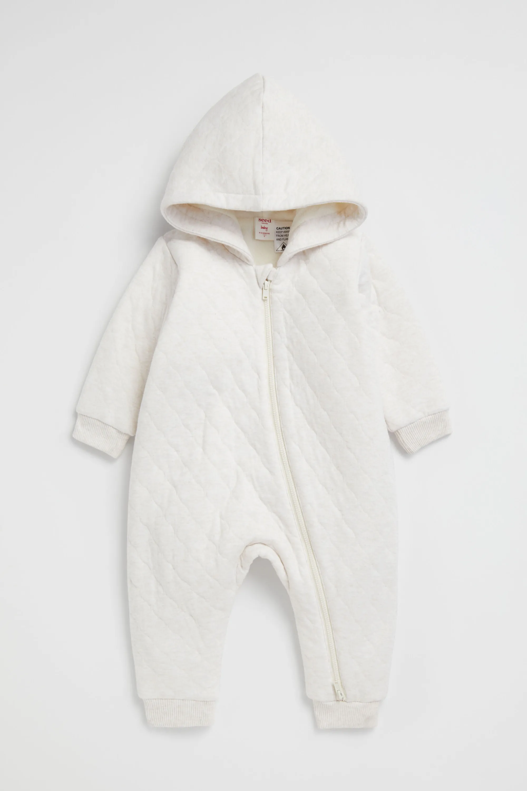 Newborn Seed Heritage Jumpsuits & Overalls-Cosy Quilted Zipsuit