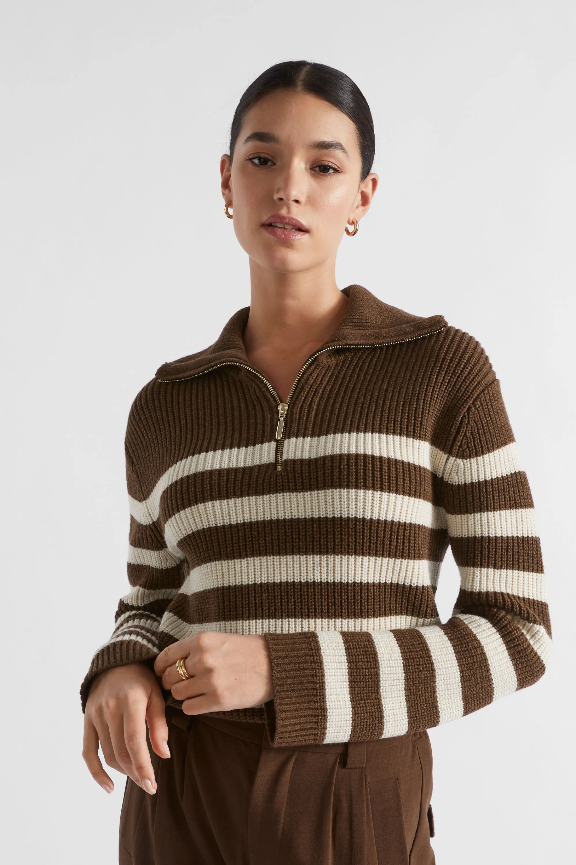 Woman Seed Heritage Knitwear & Sweaters-Cotton Blend Stripe Knit