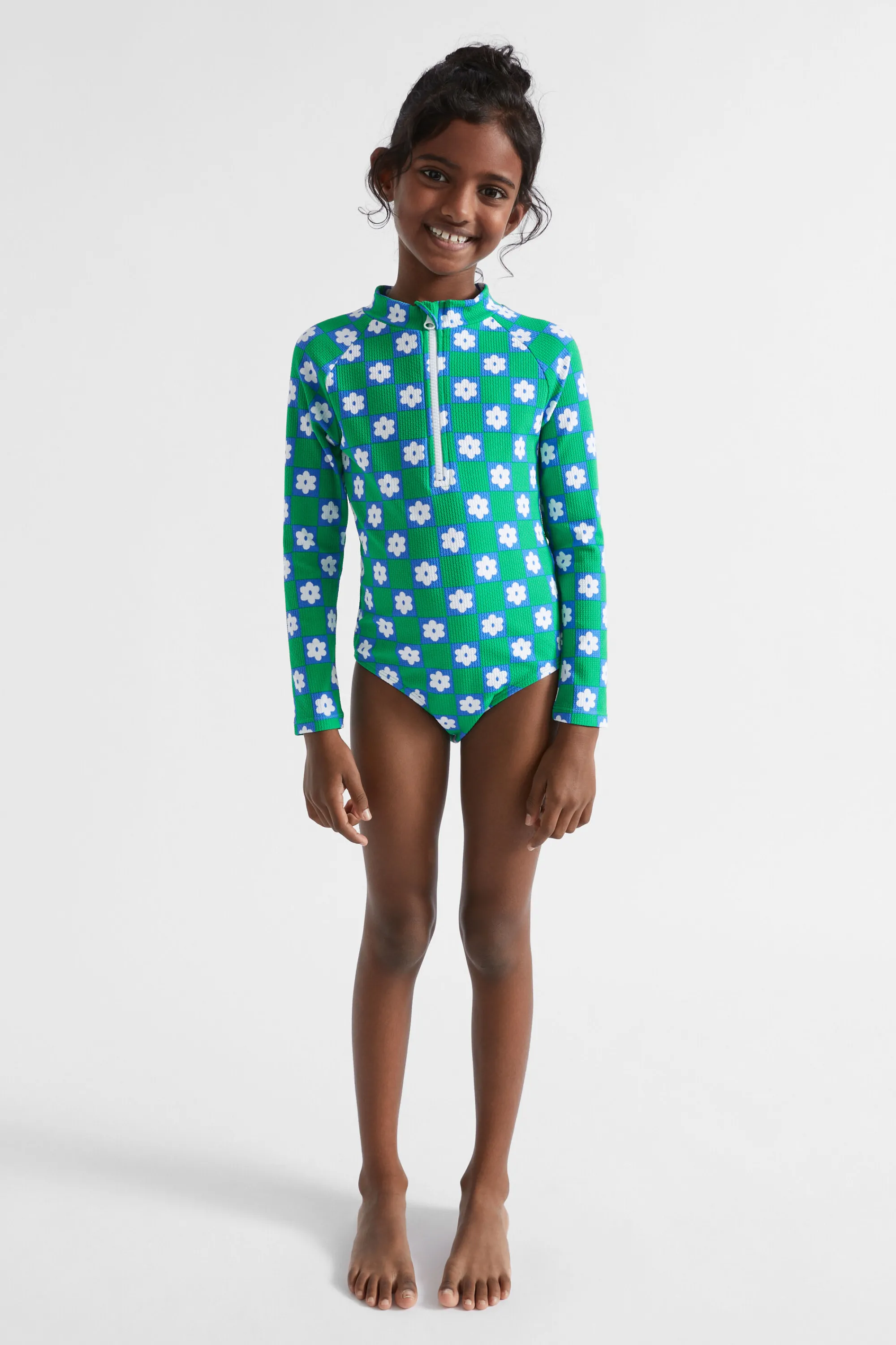 Girl Seed Heritage Swimwear-Daisy Check Rashsuit