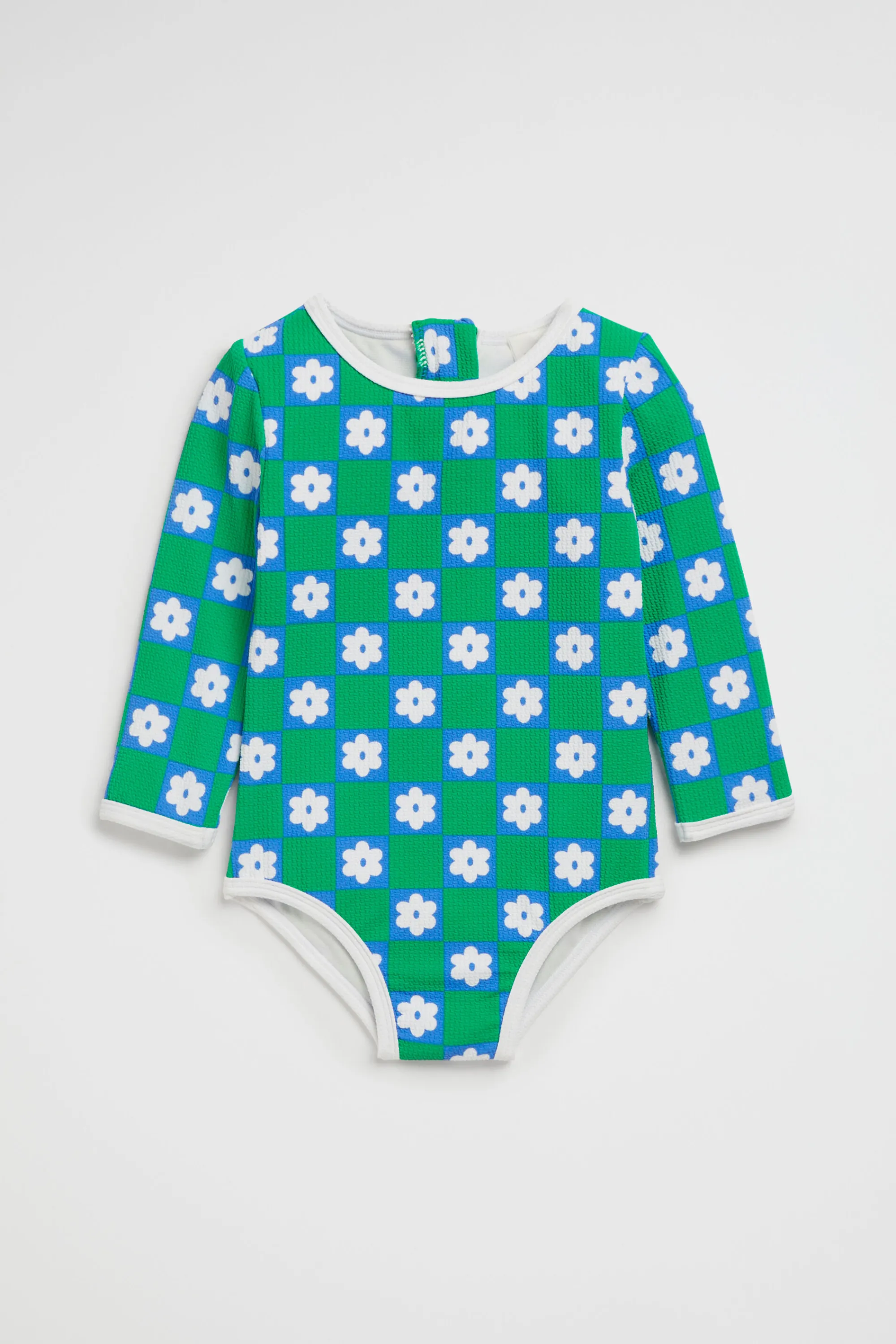 Baby Girl Seed Heritage Swimwear-Daisy Check Rashsuit