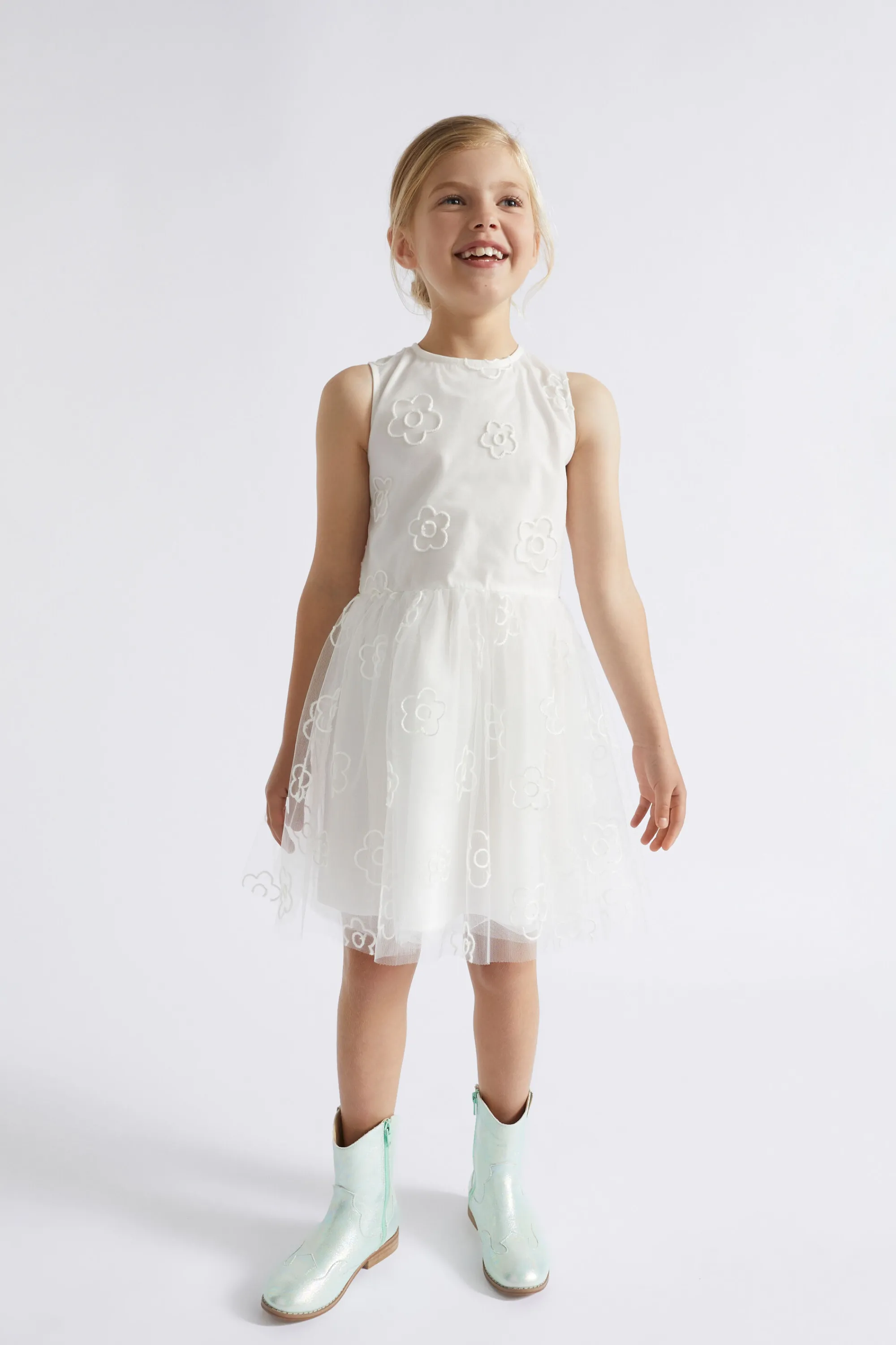 Girl Seed Heritage Dresses-Daisy Embroidered Dress