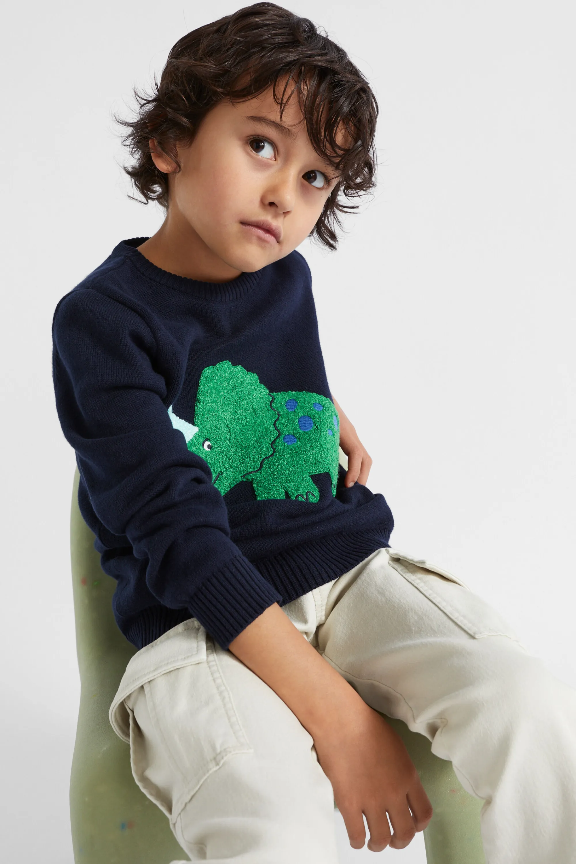 Boy Seed Heritage Knitwear & Sweaters-Dino Crew Knit