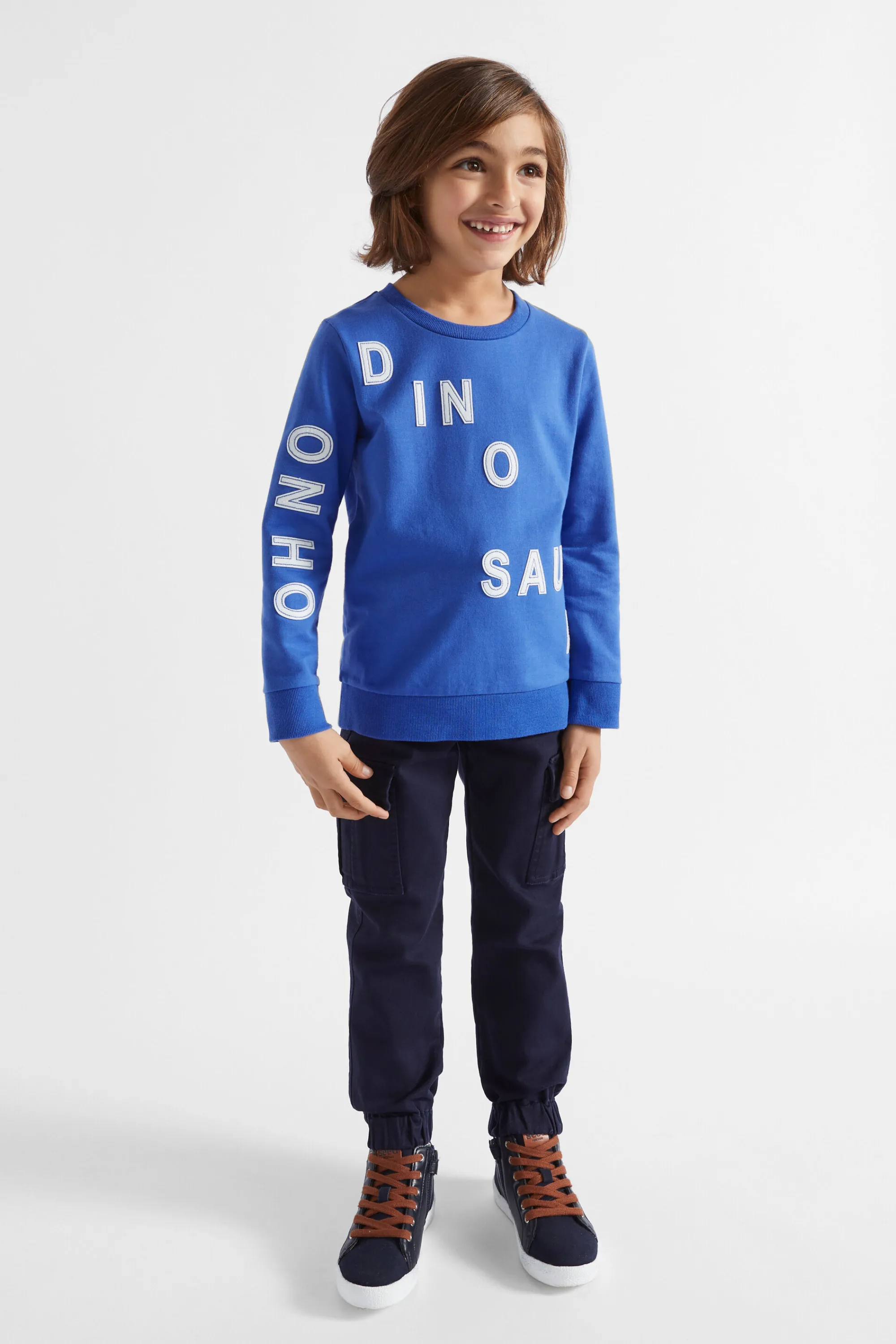 Boy Seed Heritage Knitwear & Sweaters-Dino Slogan Sweat