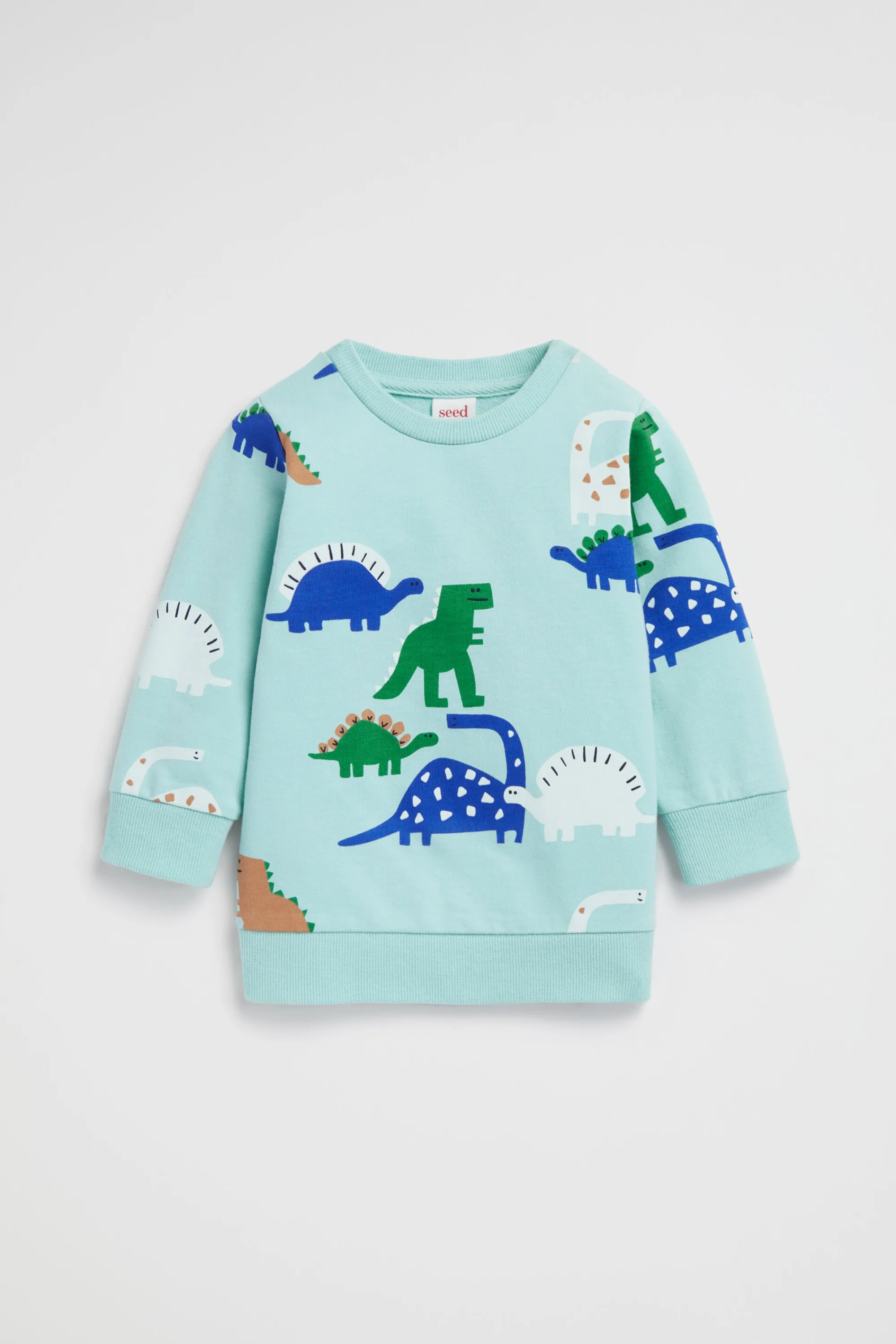 Baby Boy Seed Heritage Knitwear & Sweaters-Dino Sweat