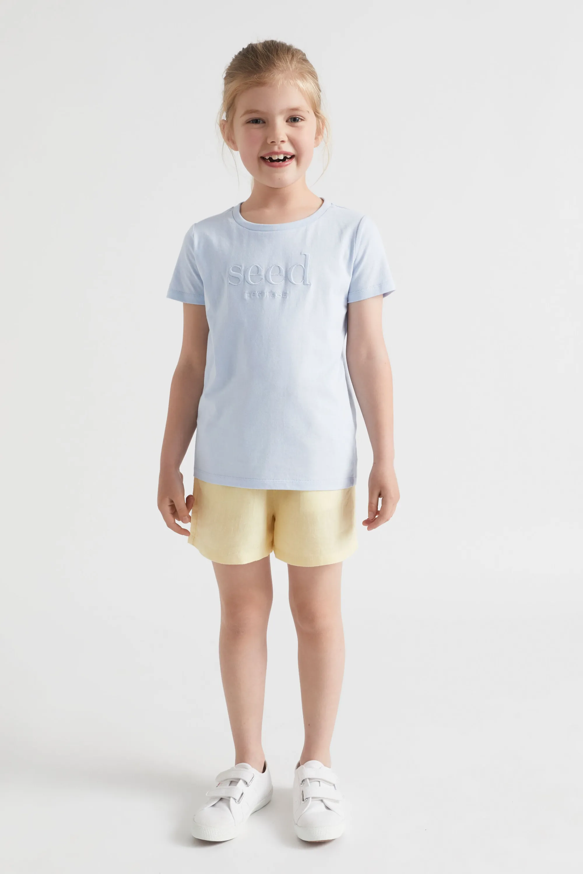 Girl Seed Heritage Shorts-Easy Linen Short