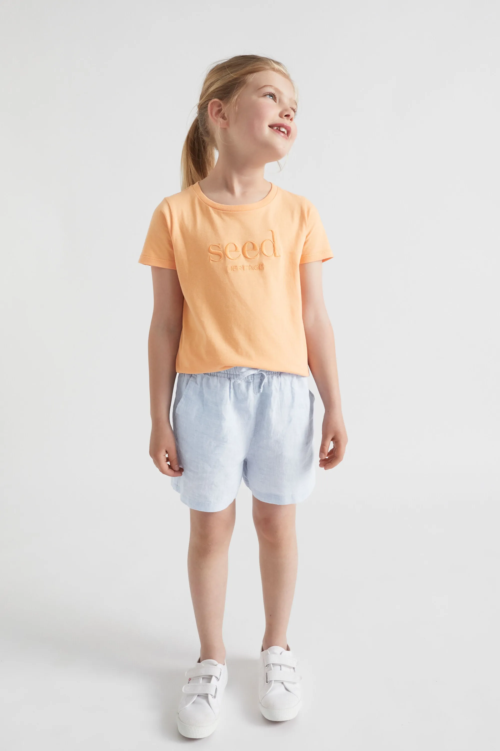 Girl Seed Heritage Shorts-Easy Linen Short