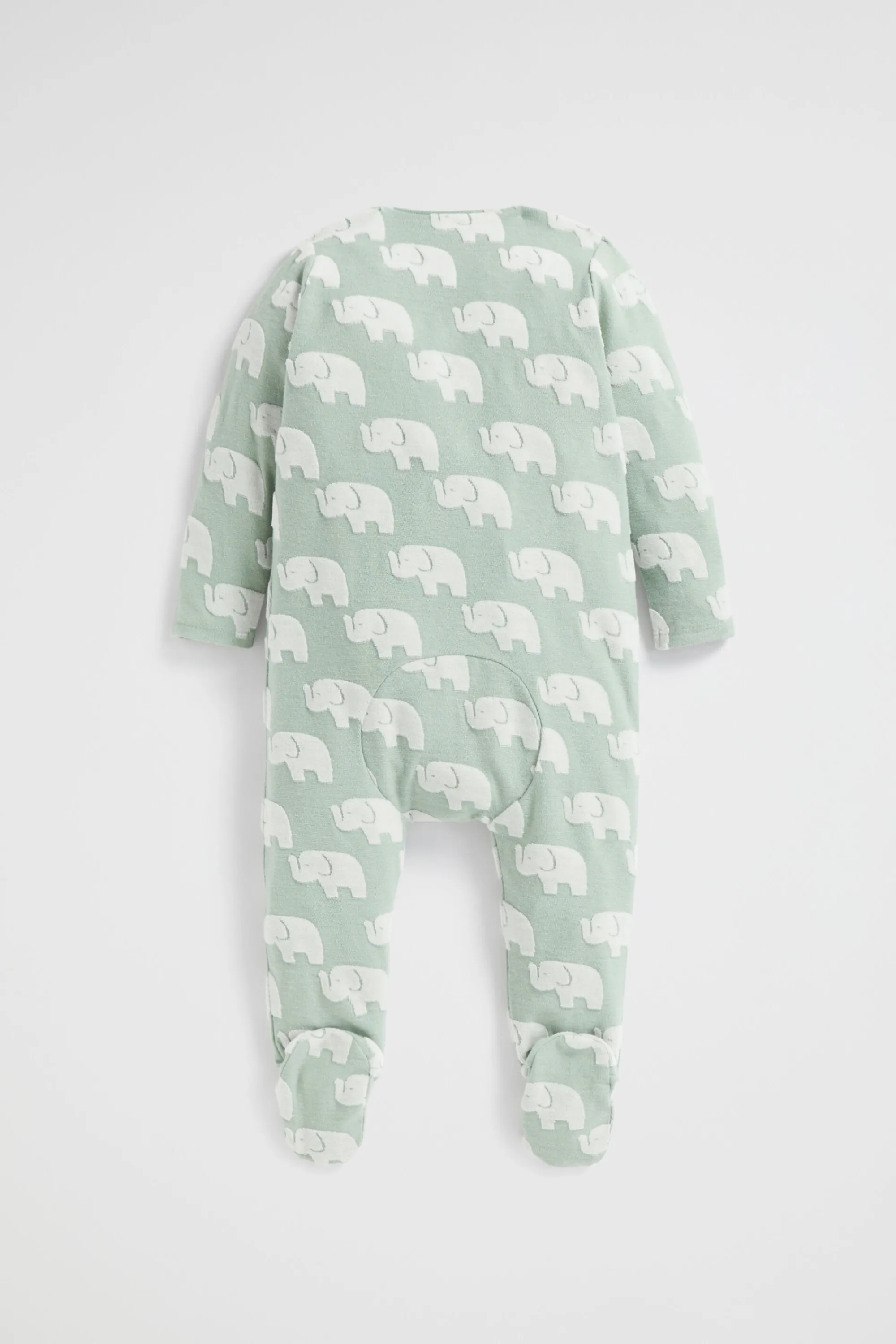 Newborn Seed Heritage Jumpsuits & Overalls-Elephant Jacquard Zipsuit