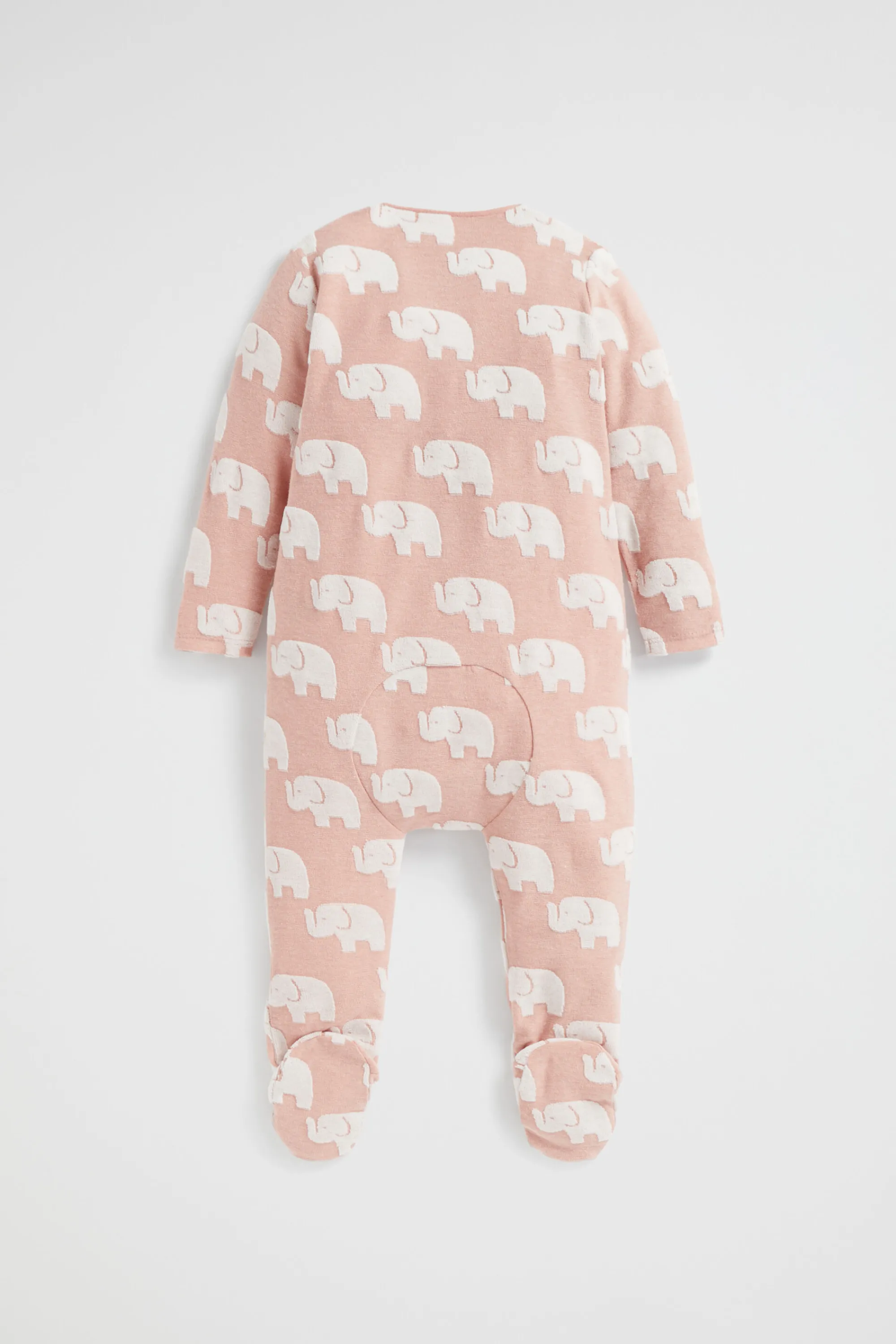 Newborn Seed Heritage Jumpsuits & Overalls-Elephant Jacquard Zipsuit