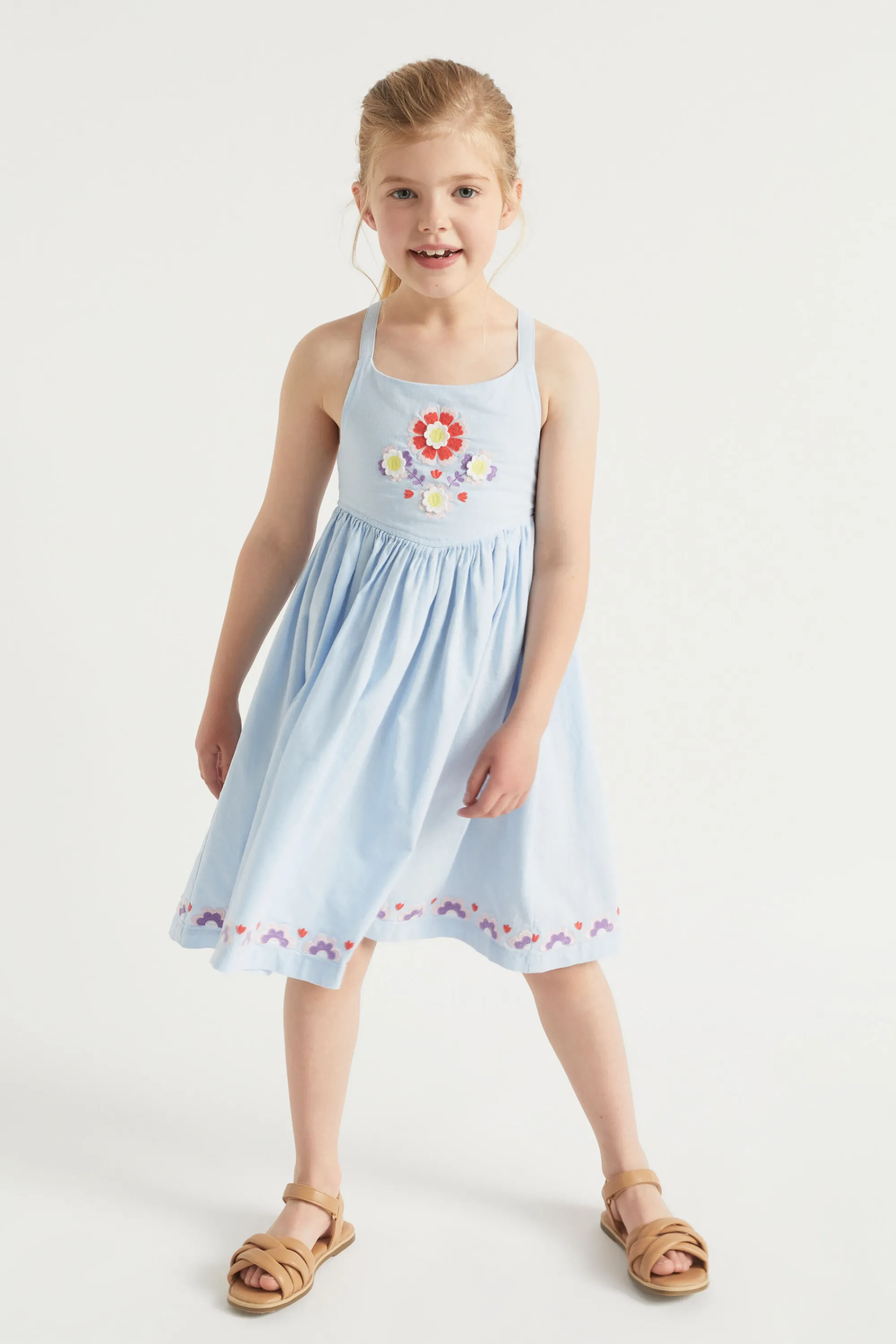 Girl Seed Heritage Dresses-Embroidered Dress