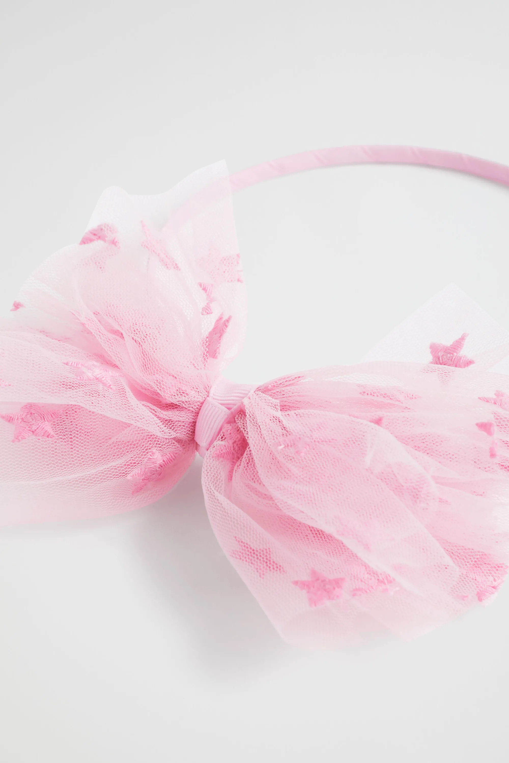 Girl Seed Heritage Hair Accessories-Embroidery Star Bow Headband