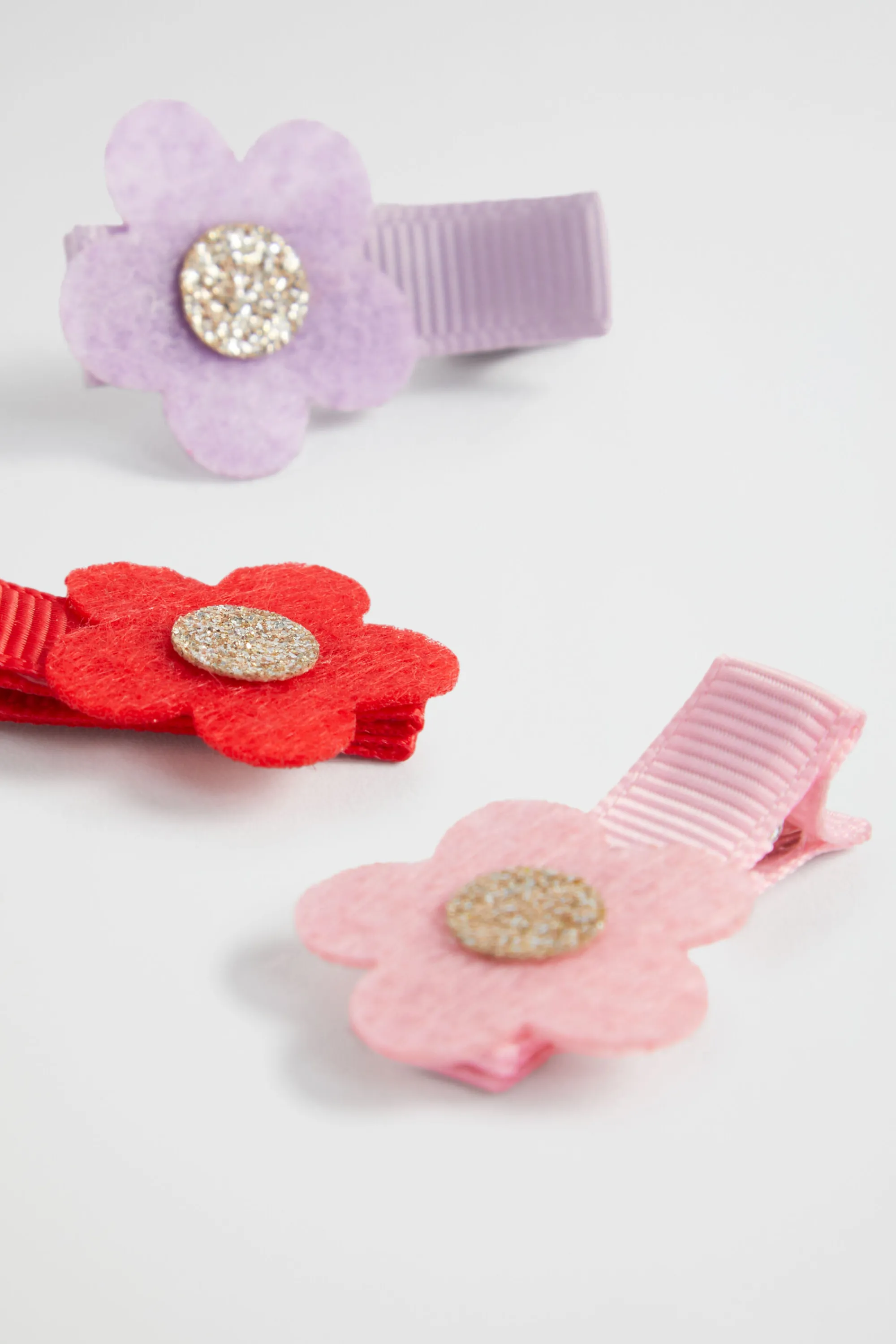 Girl Seed Heritage Hair Accessories-Felt Daisy Duck Clip Trio