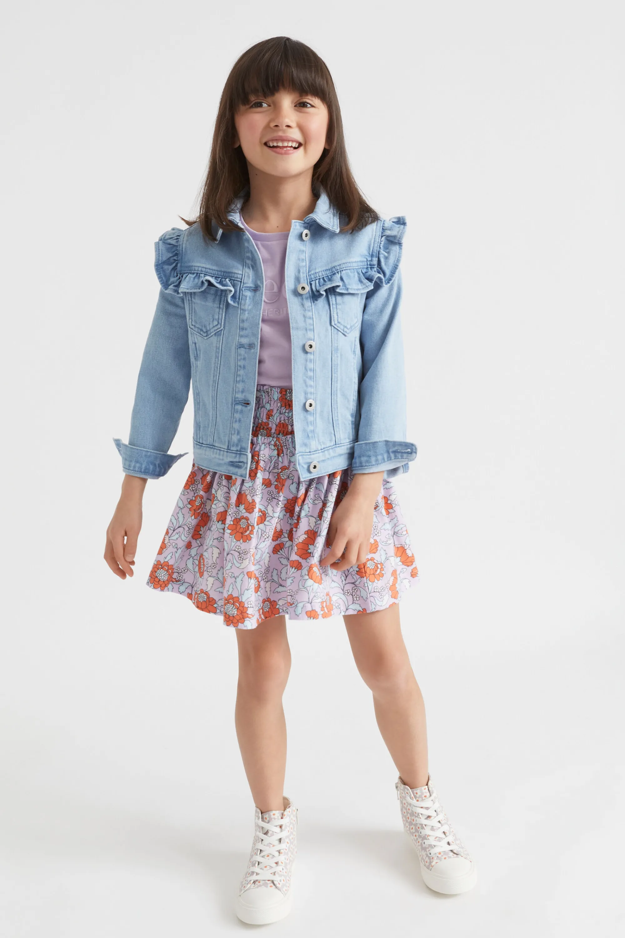 Girl Seed Heritage Skirts-Floral Skirt