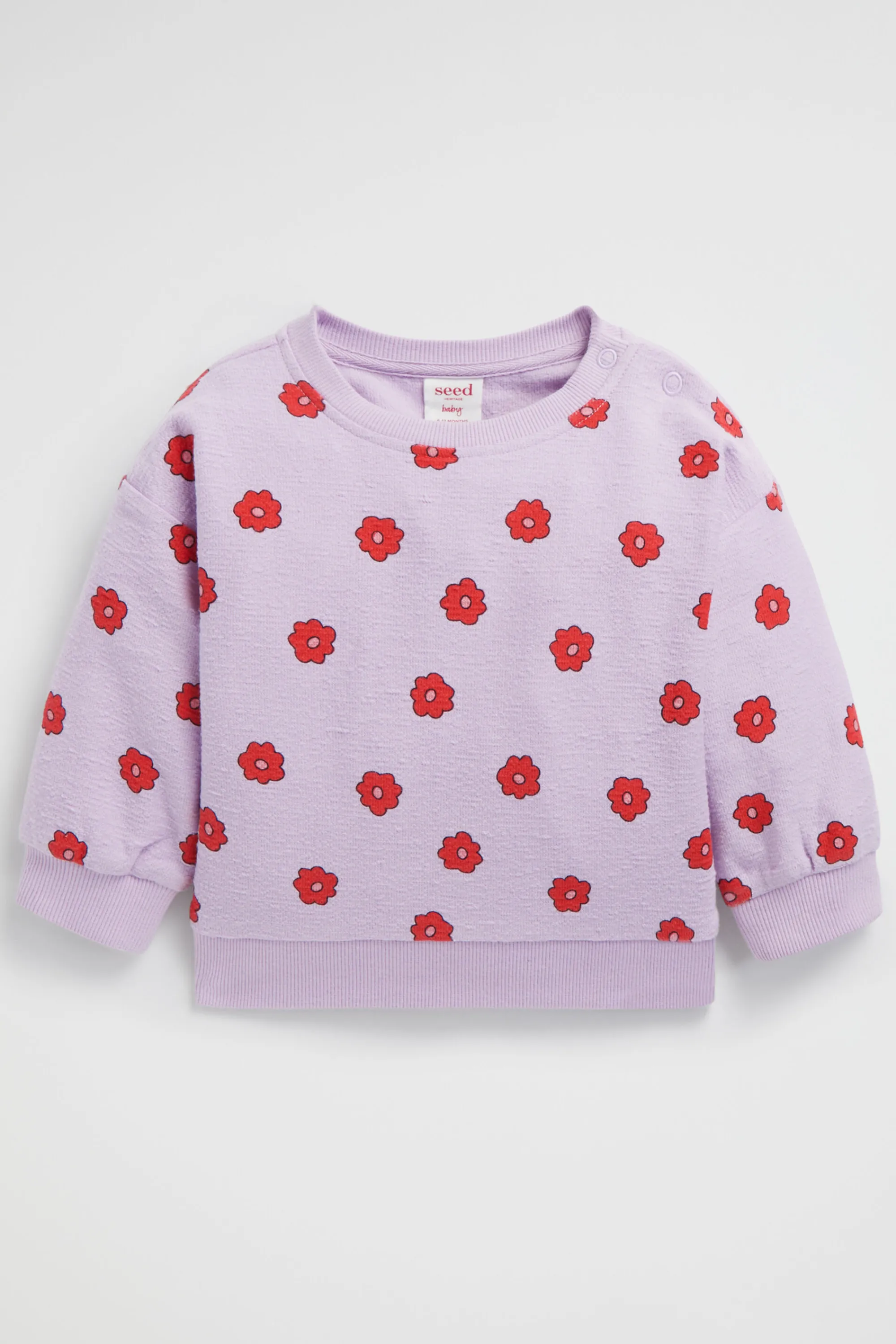 Baby Girl Seed Heritage Knitwear & Sweaters-Floral Yardage Sweat