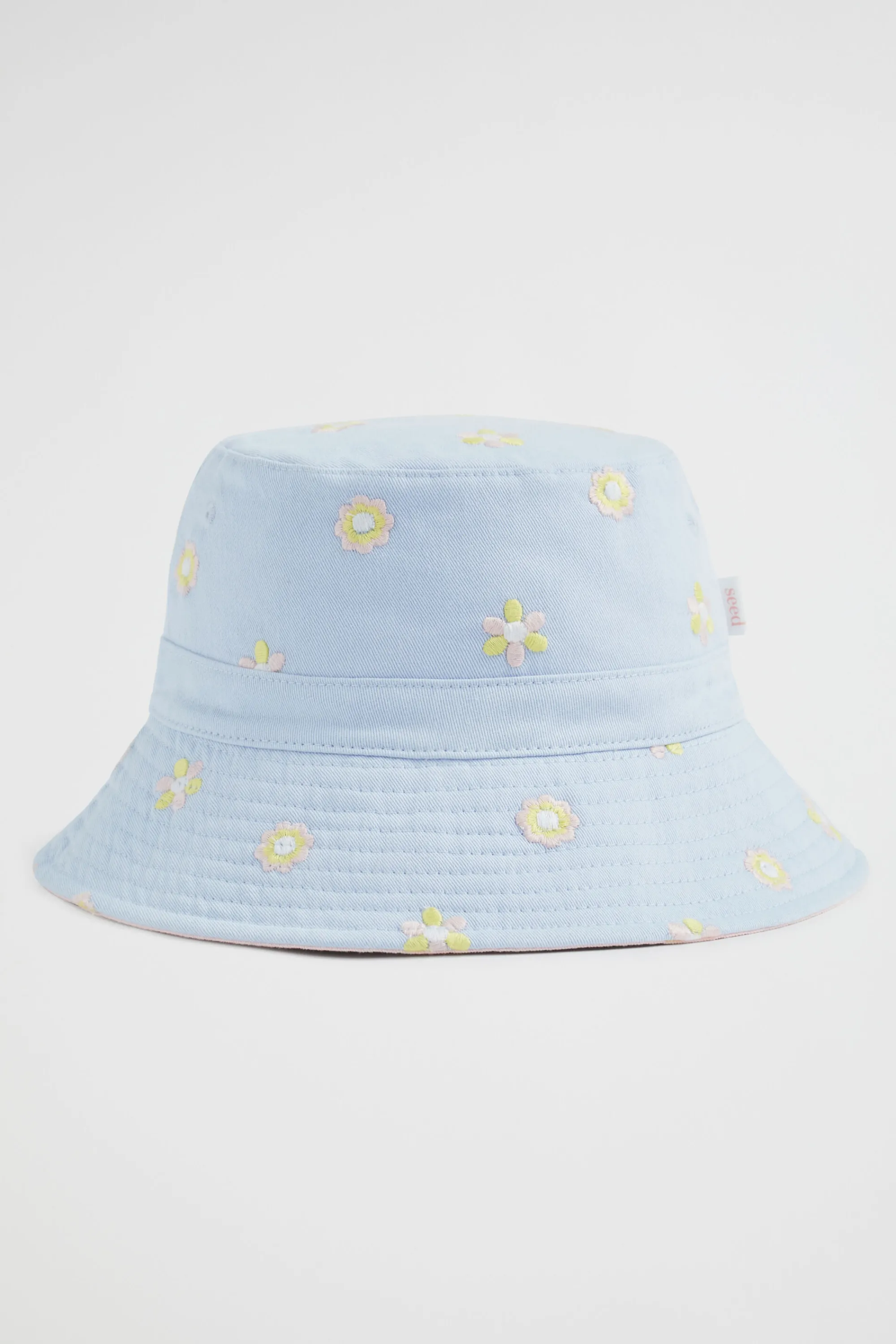 Girl Seed Heritage Hats & Beanies & Caps-Flower Embroidered Bucket Hat