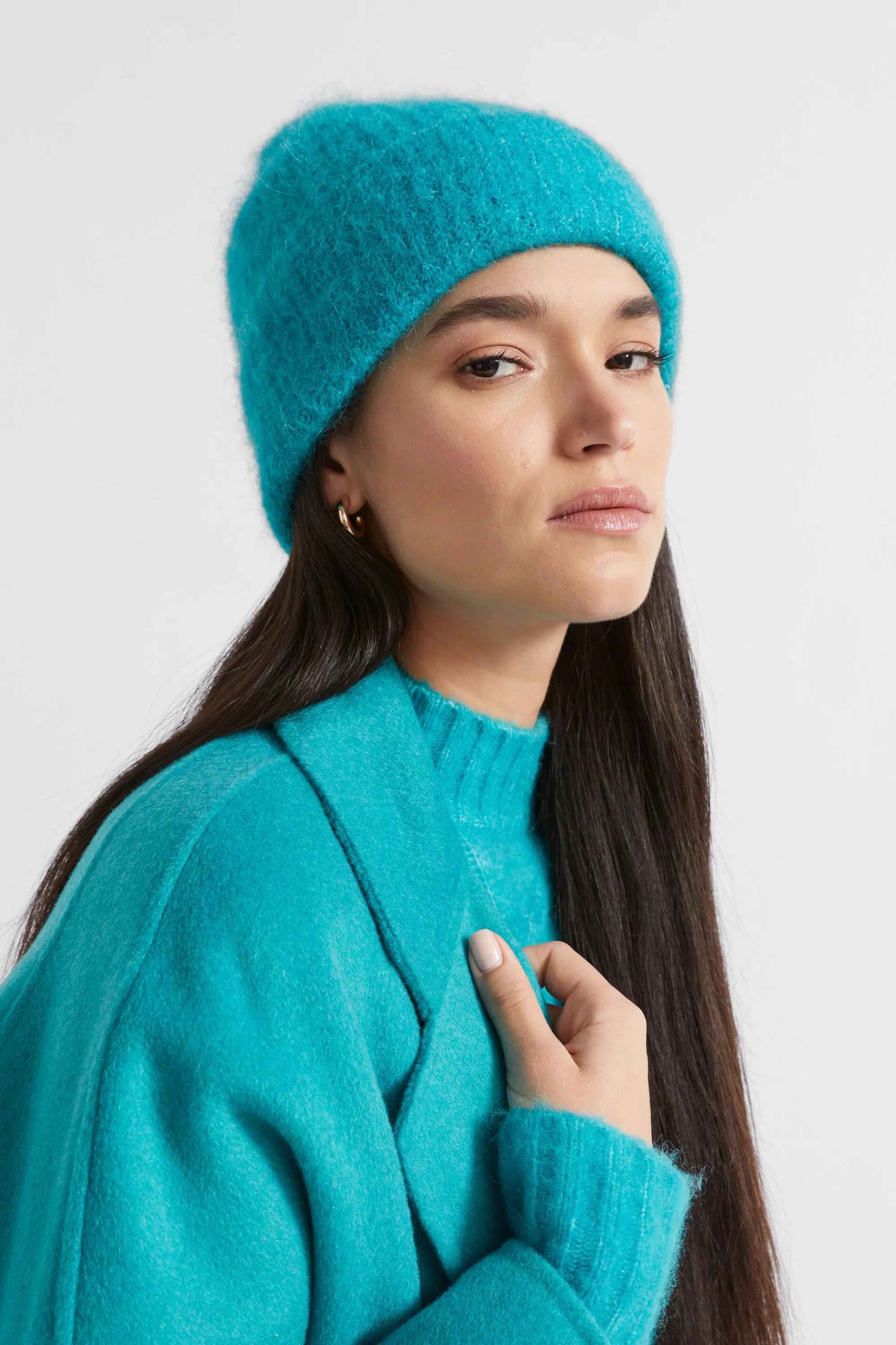 Woman Seed Heritage Hats & Gloves-Fluffy Knit Beanie