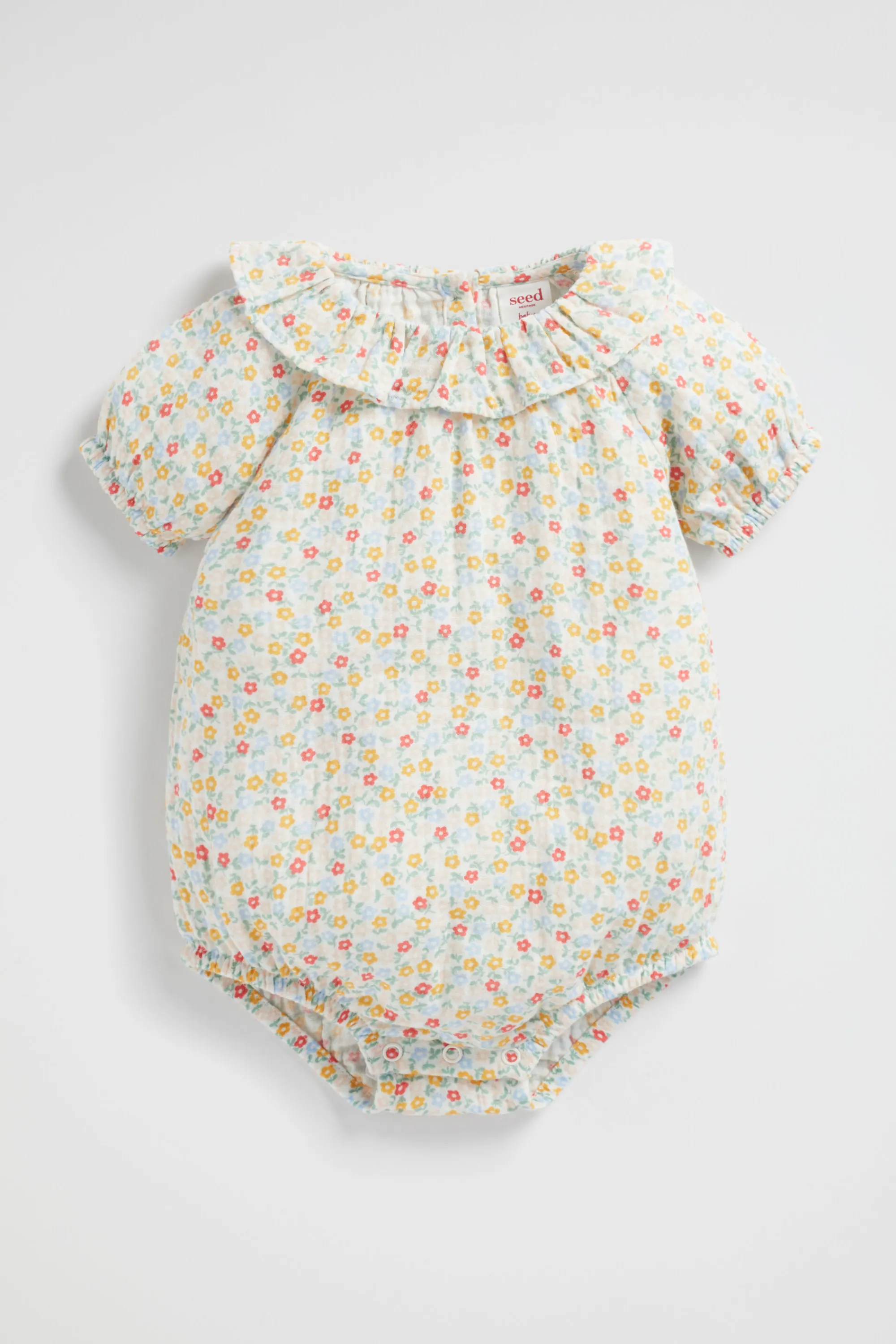 Newborn Seed Heritage Jumpsuits & Overalls-Frill Neck Romper