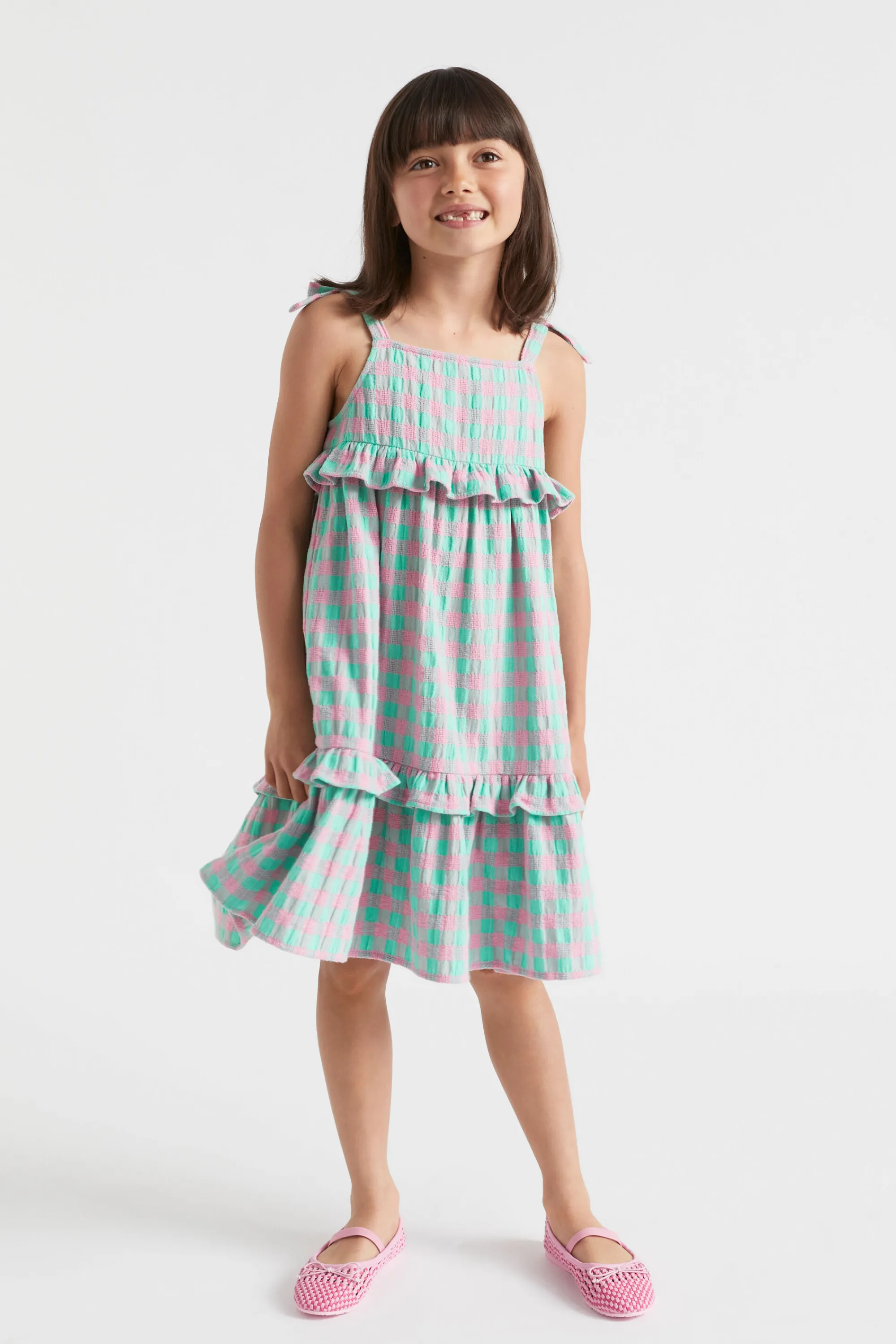 Girl Seed Heritage Dresses-Gingham Dress