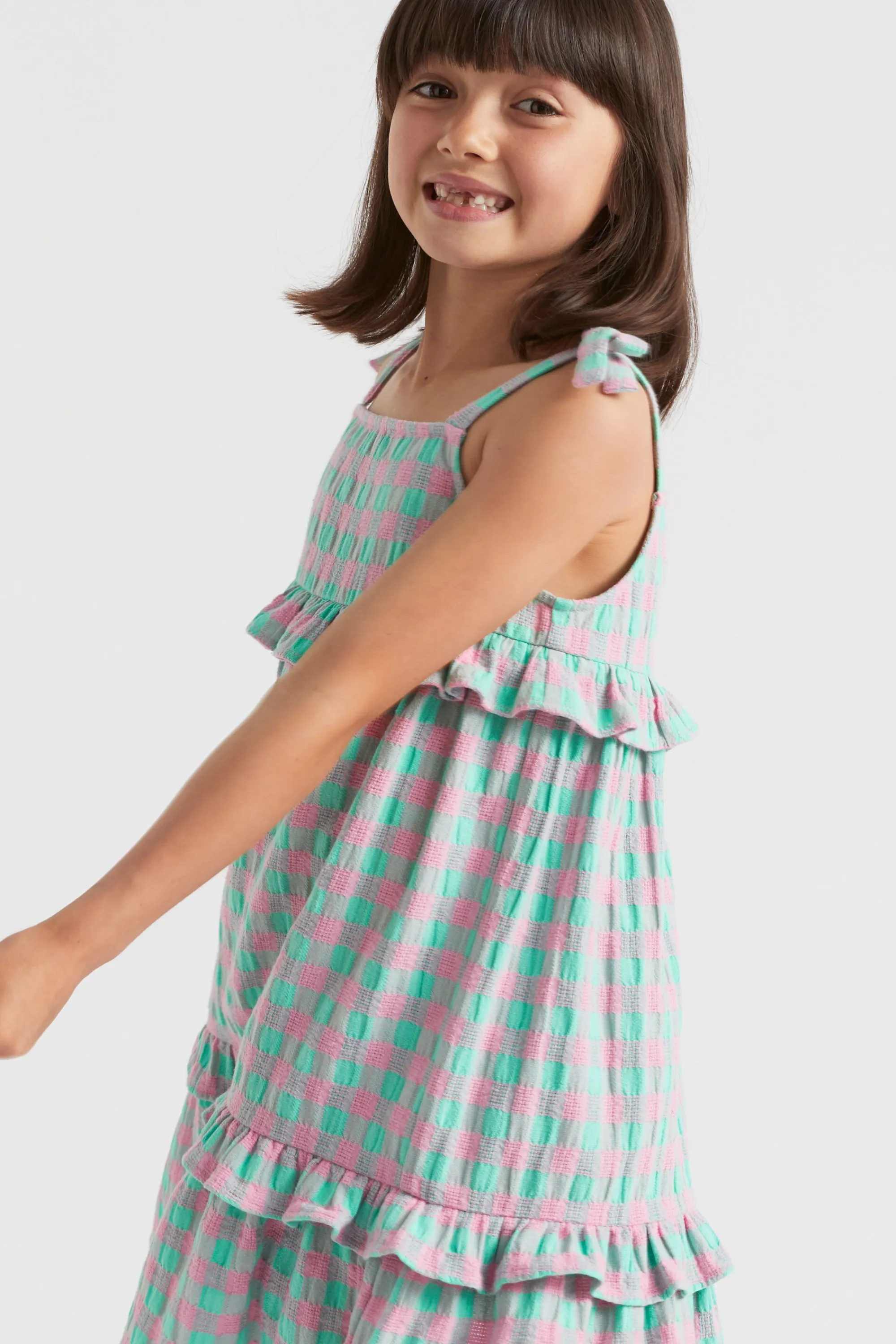 Girl Seed Heritage Dresses-Gingham Dress