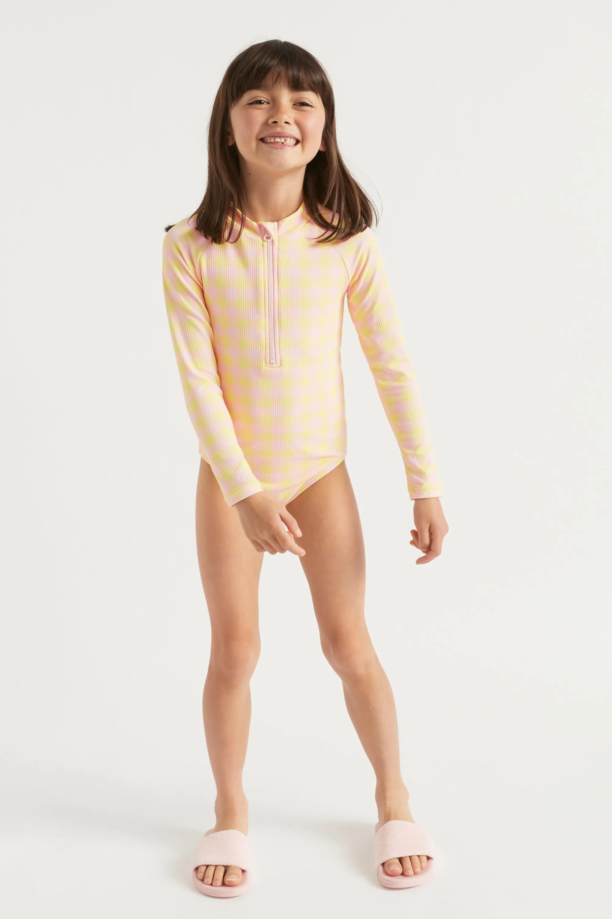 Girl Seed Heritage Swimwear-Gingham Rashsuit