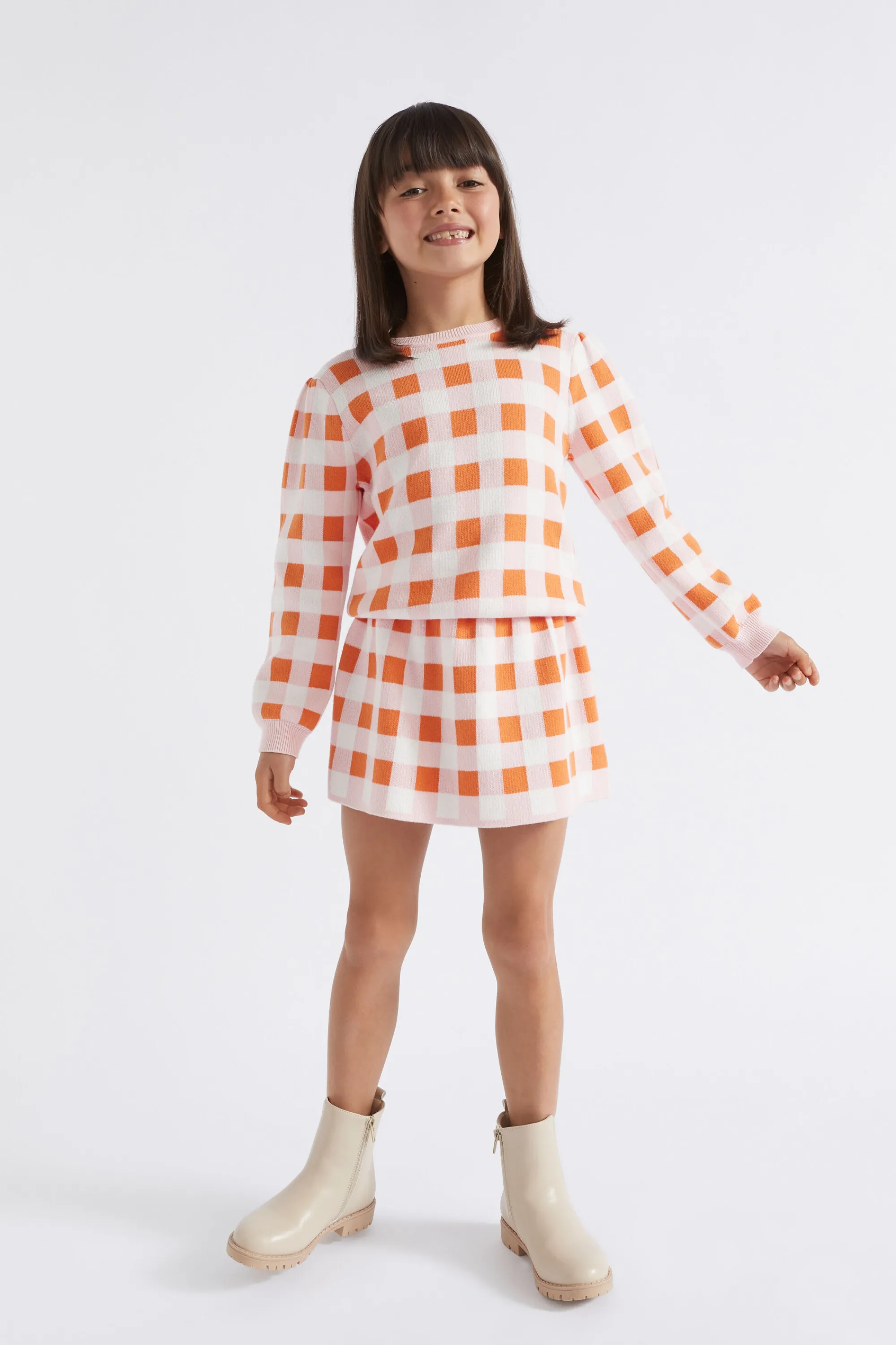 Girl Seed Heritage Skirts-Gingham Skirt